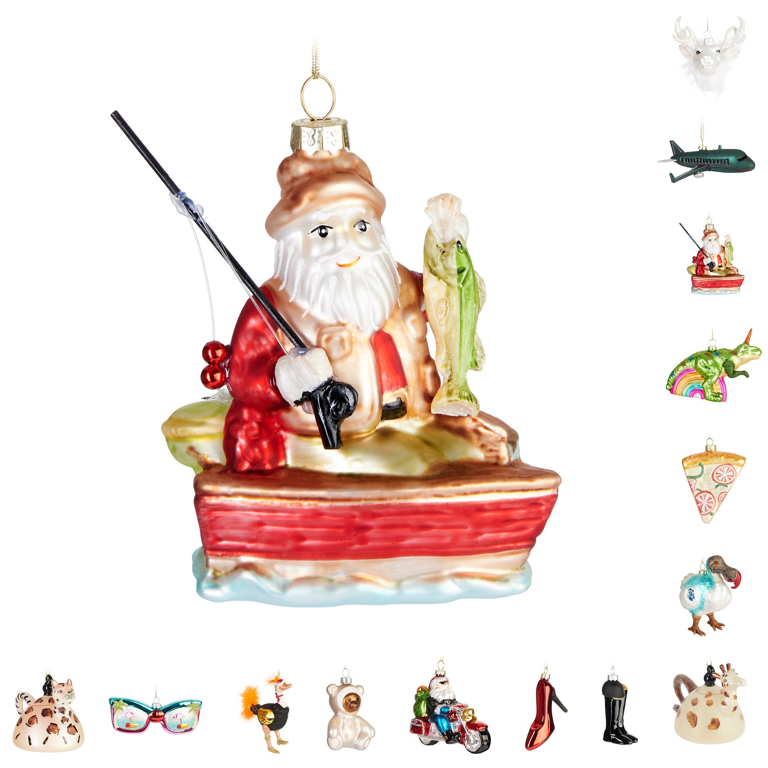BRUBAKER Weihnachtsbaumkugel Lustige Weihnachtskugel aus Glas günstig online kaufen