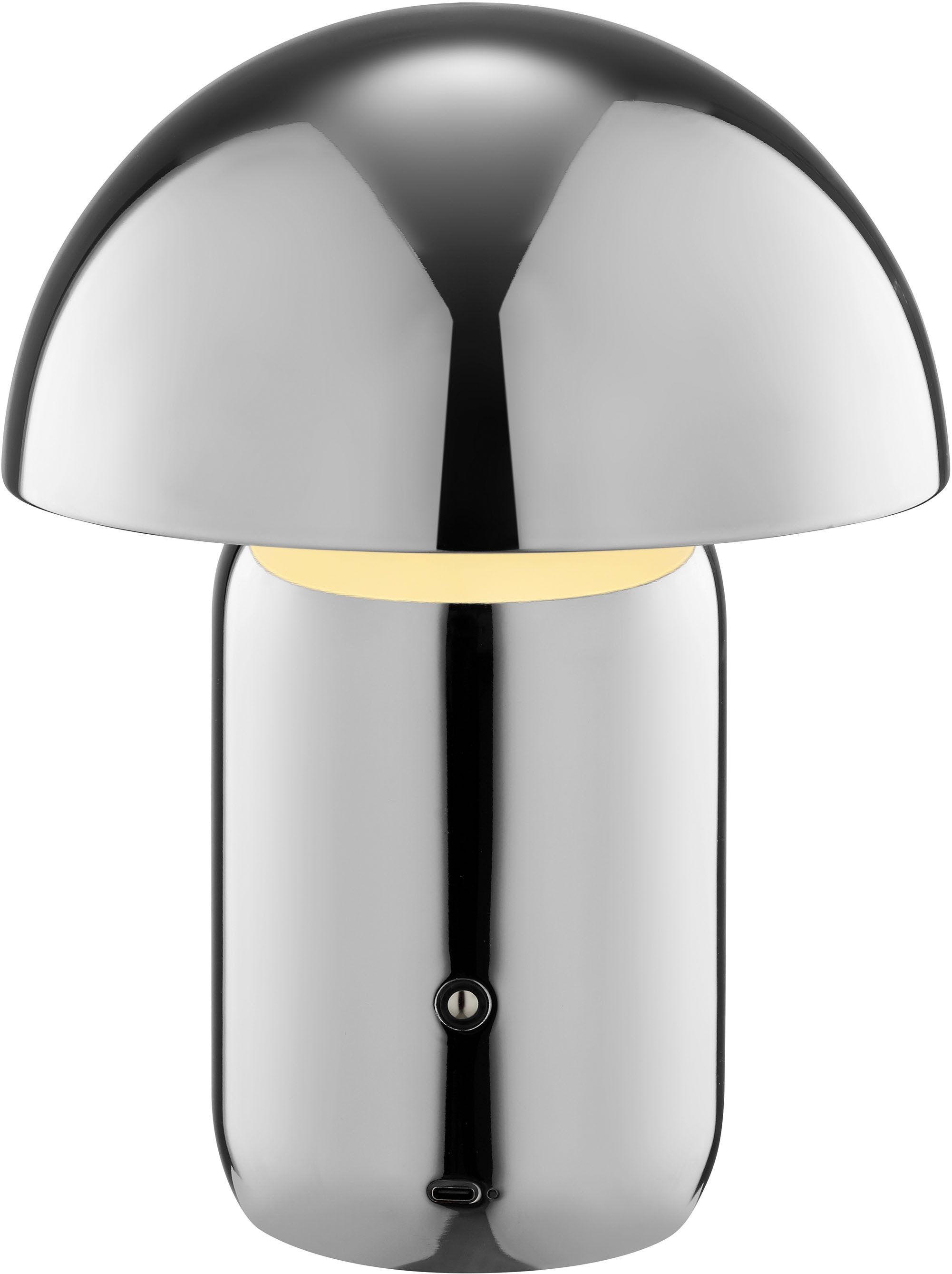 LeGer Home by Lena Gercke LED Tischleuchte Galilea, Dimmfunktion, LED fest integriert, Warmweiß, dimmbar, Ø 20 cm, Metall, Akku Tischlampe, Schalter mit Touchfunktion