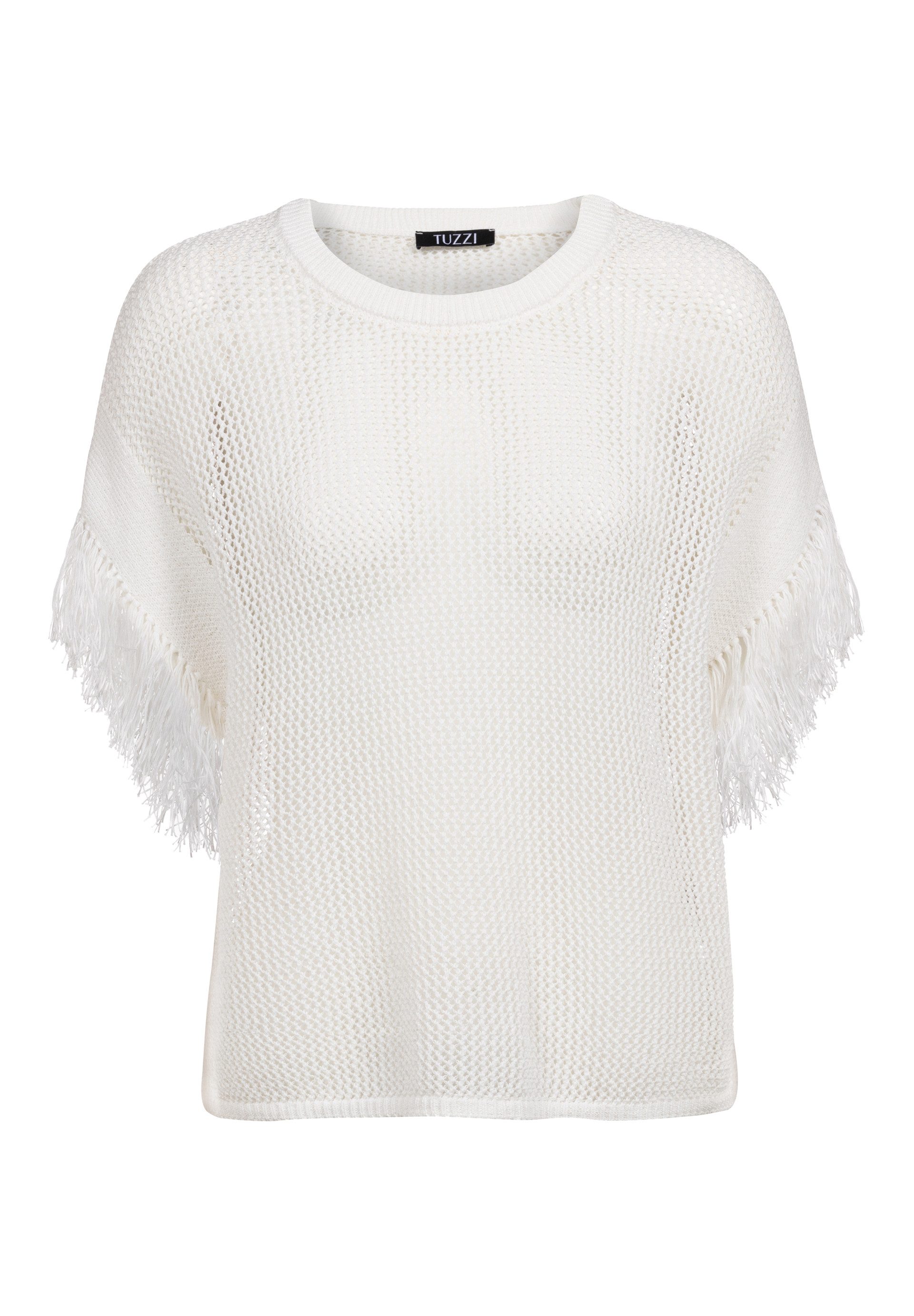 TUZZI Strickpullover mit Fransenbesatz