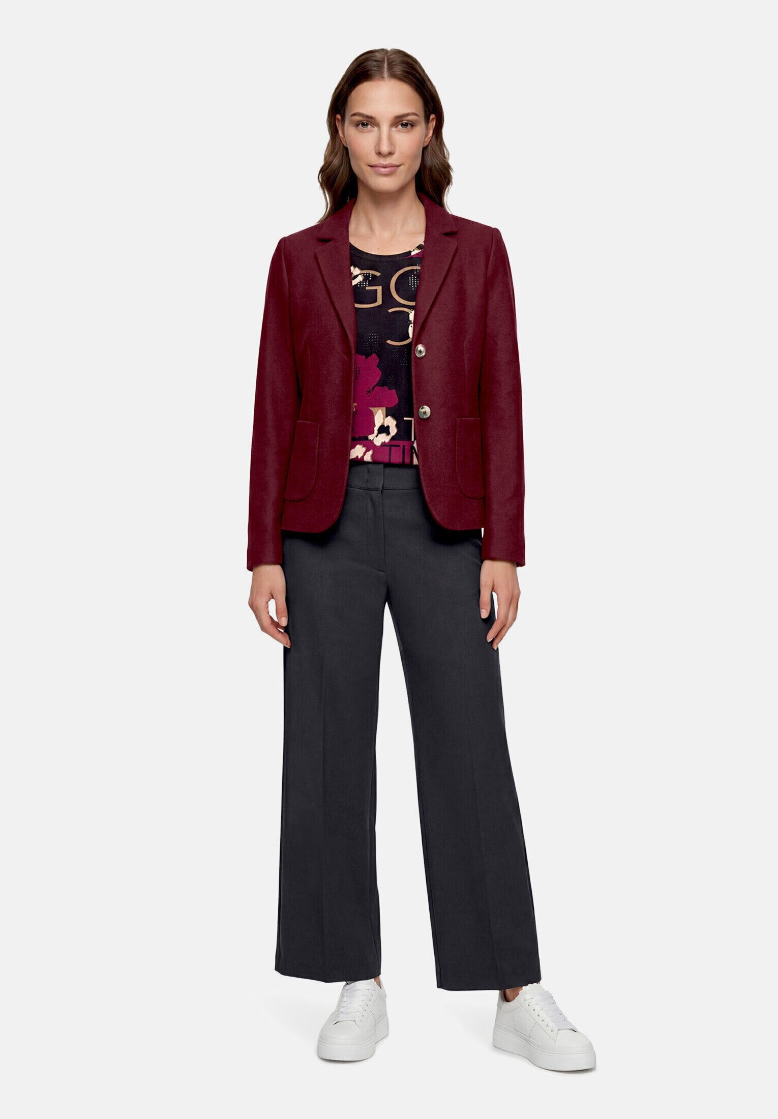 Betty Barclay Kurzblazer Damen mit aufgesetzten Taschen Material