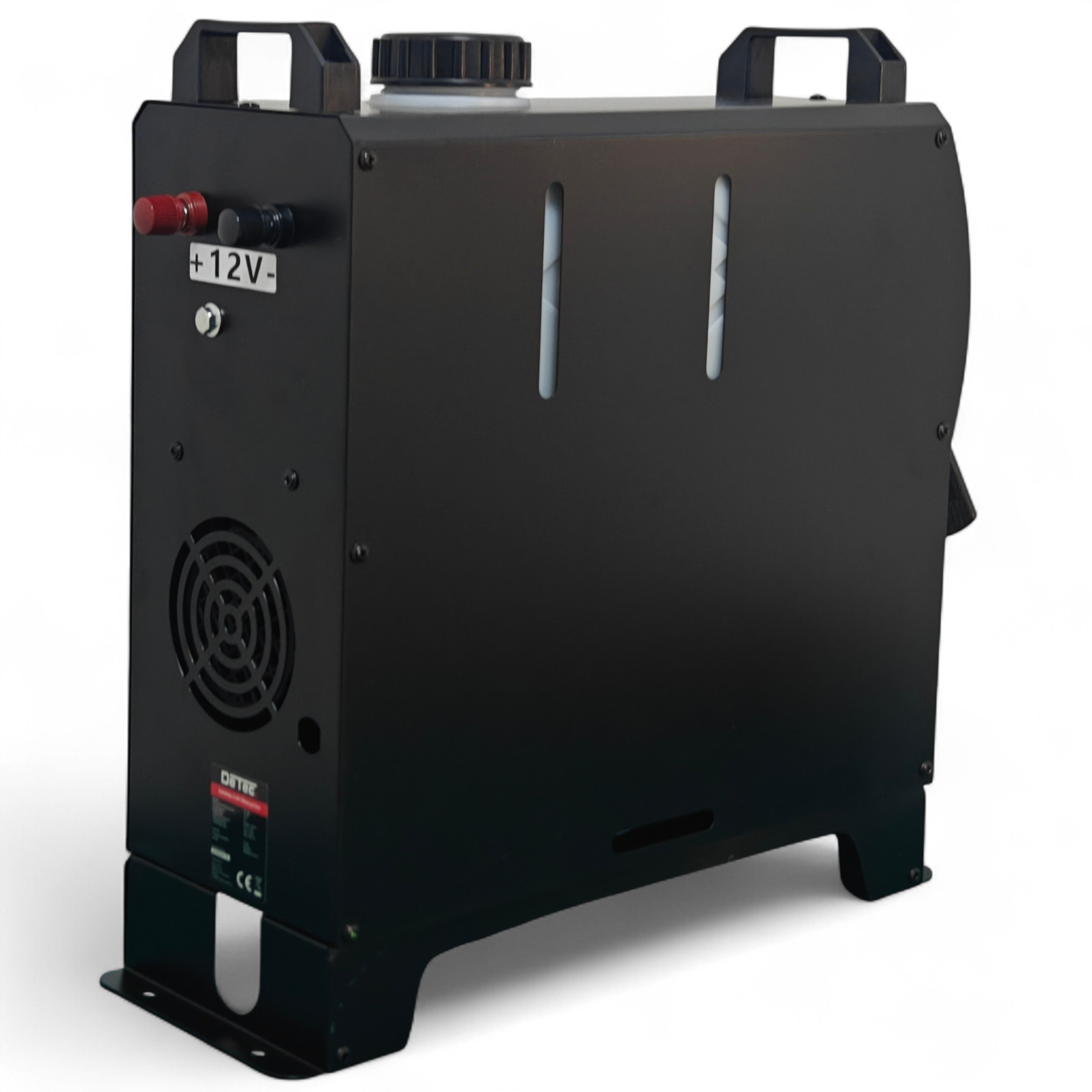 DeTec. Heizgerät DT-5Di indirekte Dieselkanone 5kW Schwarz 12V & 230V 5L Tank Ölheizer, Thermostat & Füllstandanzeige – Mobiles Heizgerät