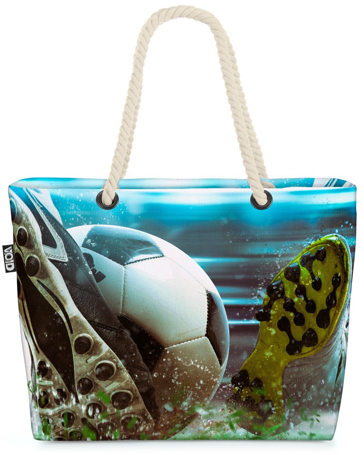 VOID Strandtasche (1-tlg), Spieler Fussball Stadion Fussballspieler Spieler Spielfeld Elfmeter F