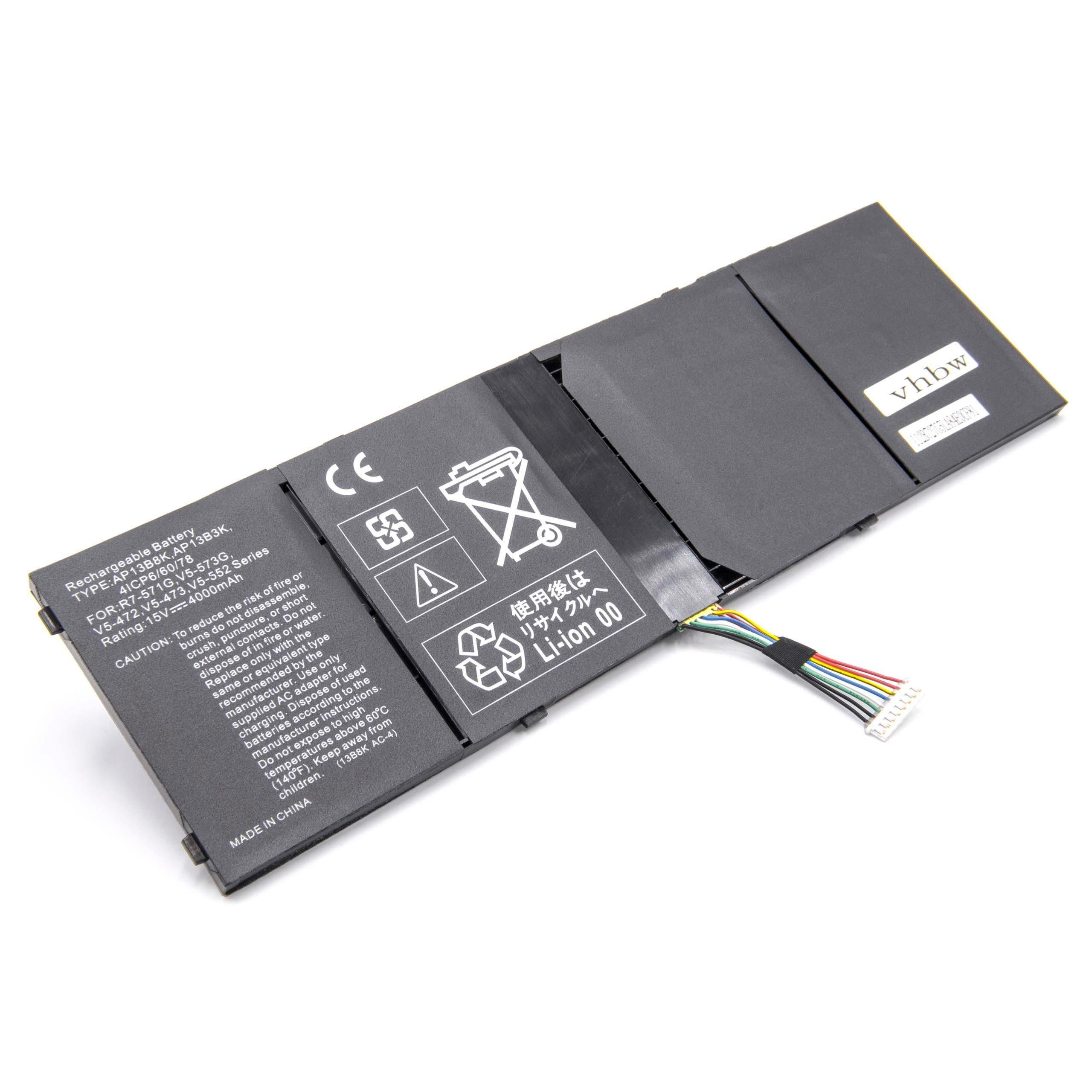 passend für Acer Aspire R3-471TG-572W, R3-471TG-59D4, R3-471TG-58L0, Laptop-Akku