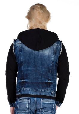 Cipo & Baxx Sweatjacke im coolen Jeans-Look