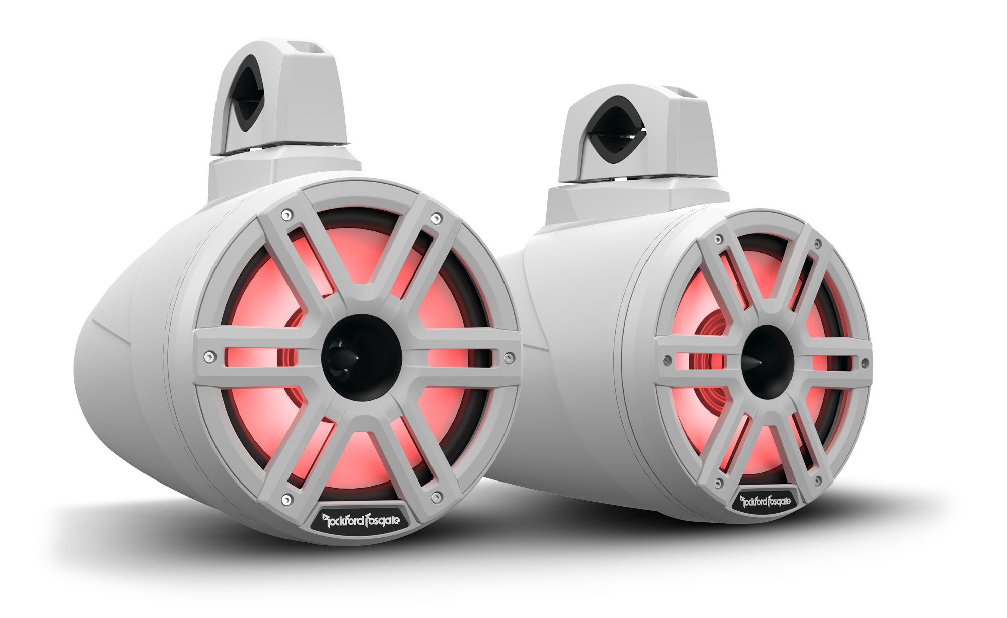 Rockford Fosgate Marine M2WL-8H 20cm Color Optix Wakeboard Tower-Lautsprecher Weiß Auto-Lautsprecher (20 cm)