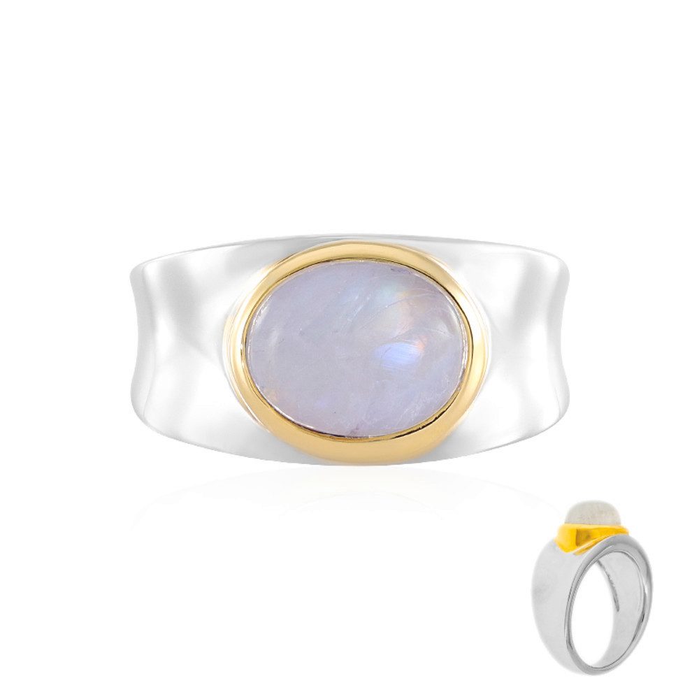 Cavill Solitärring Cavill eleganter Regenbogen-Mondstein Ring 2,71 ct in Silber (1-tlg)
