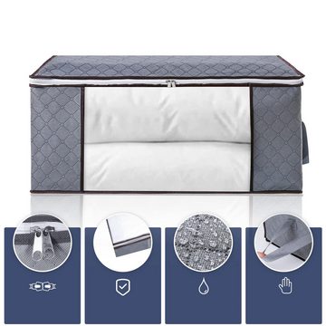 Bedee Aufbewahrungstasche Unterbettkommode Aufbewahrungsbox Kleideraufbewahrung mit Deckel (1-tlg), Faltbare Aufbewahrung für Decken Kleidung Unterbett Kleiderschrank