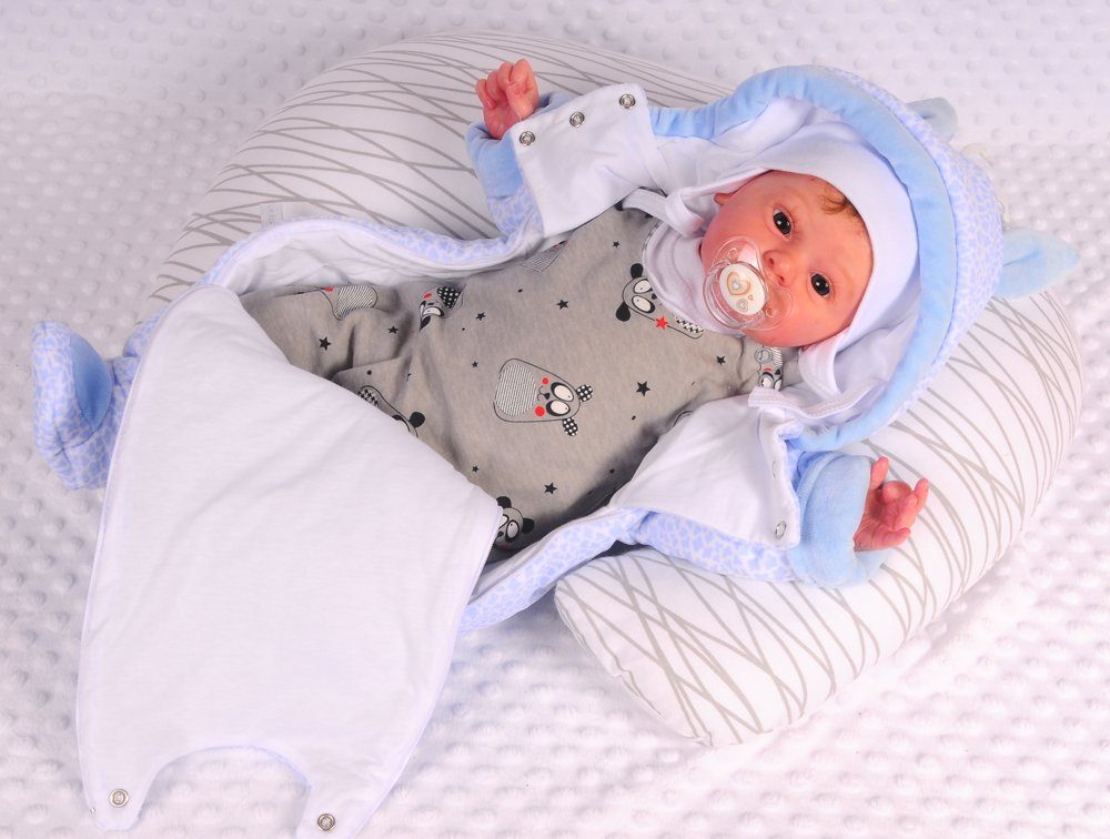 La Bortini Schneeoverall Wagenanzug Babyanzug Baby Overall kuschelig weich, gefüllt, 44 50 56 62 68 74