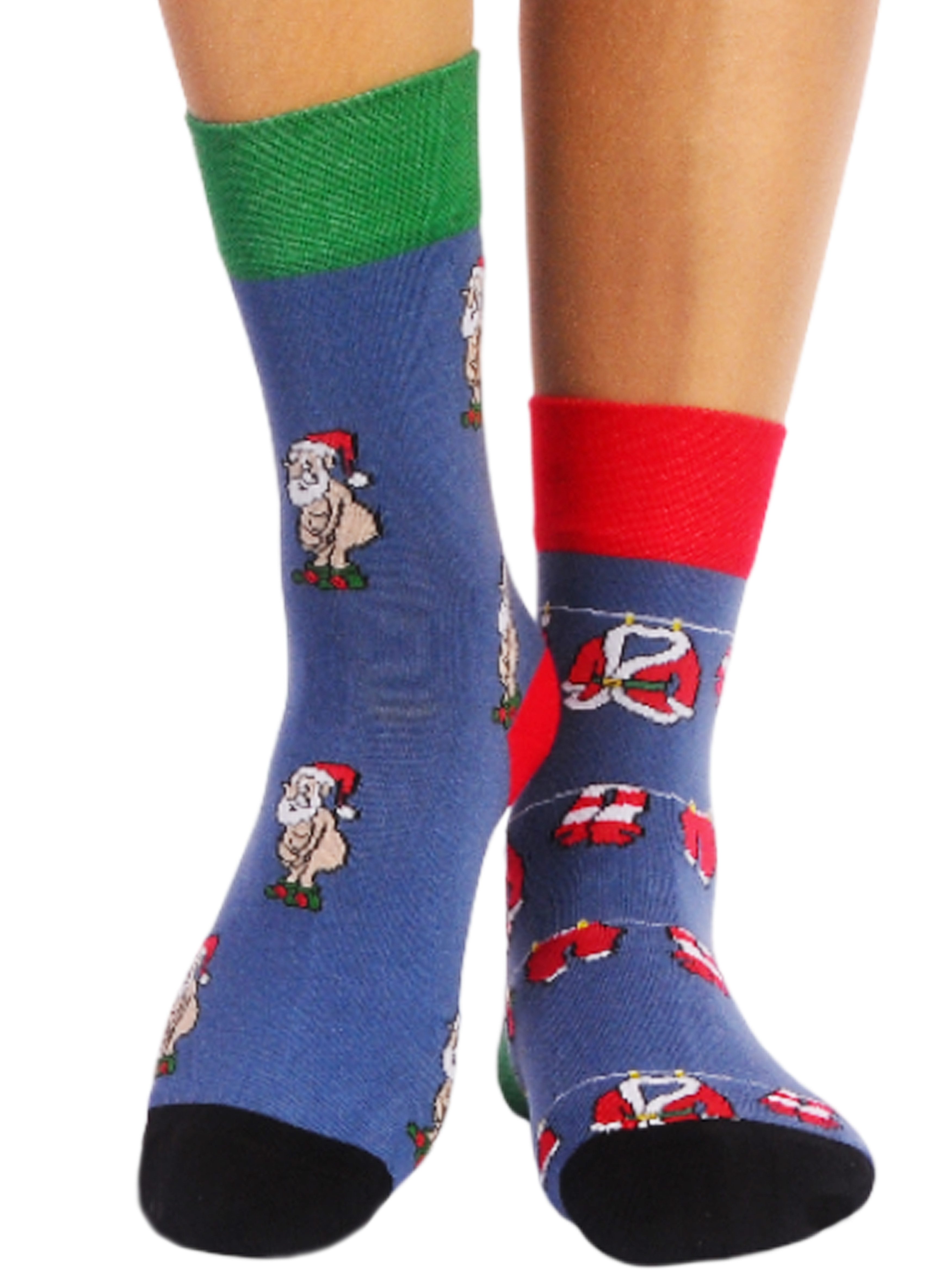 Socken Weihnachtssocken socks weihnachtliche Strümpfe Socken in Blau