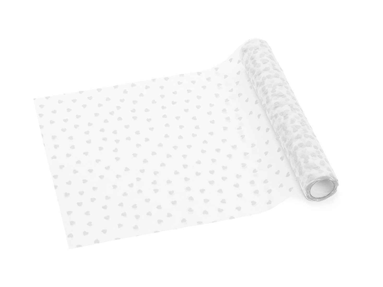 texpot Вузькі скатертини Tischband Tüll Herzen Dekoläufer (1-tlg)
