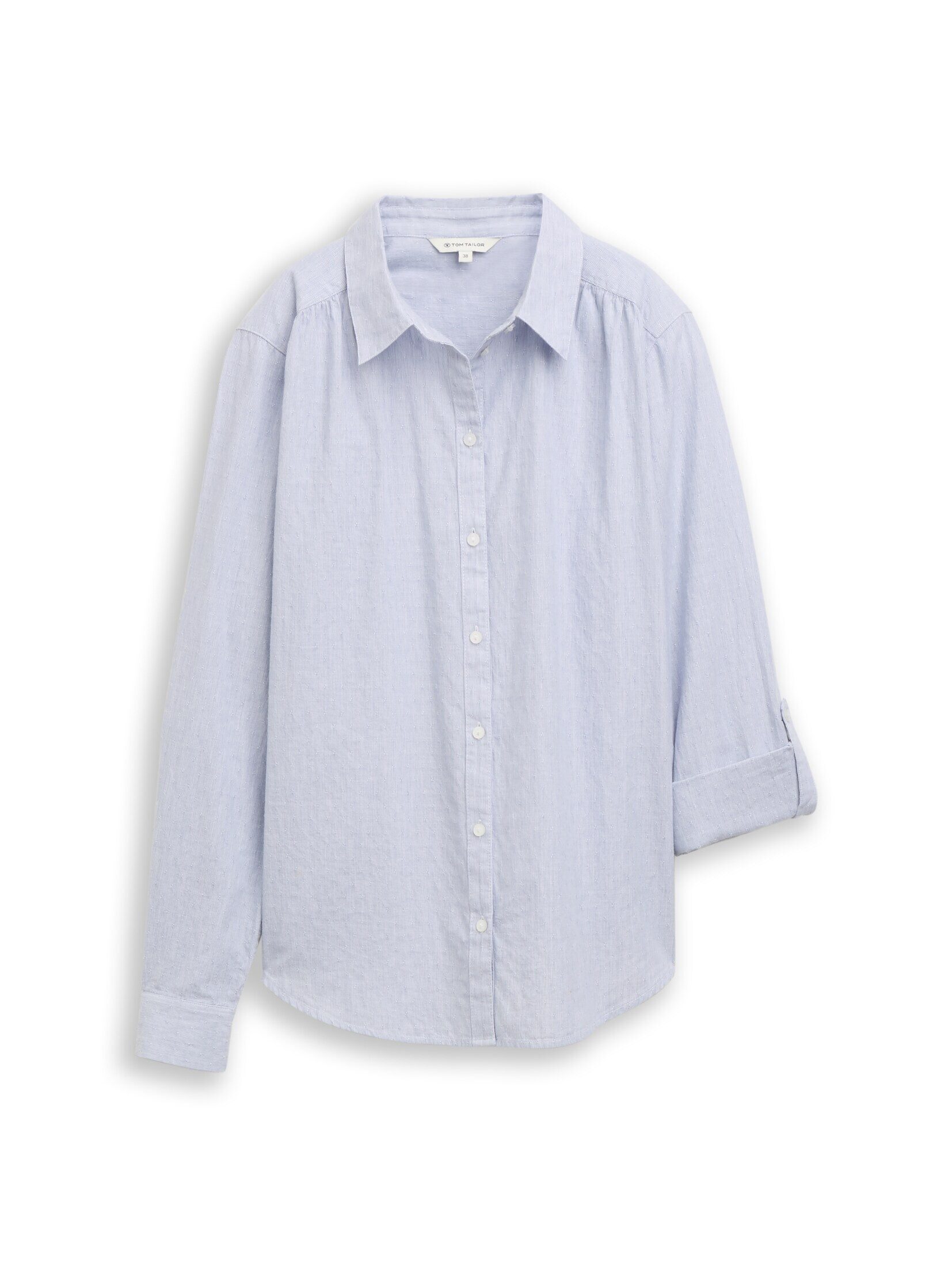 TOM TAILOR Langarmbluse Blusen & Shirts Hemdbluse mit Turn-up-Funktion