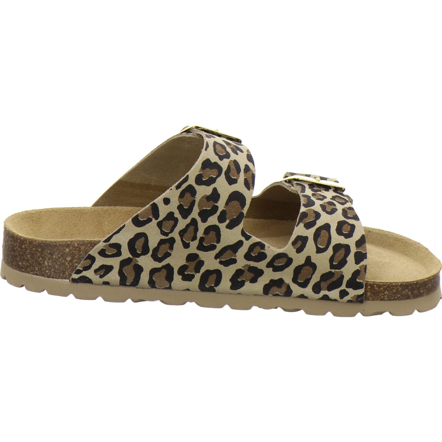 AFS-Schuhe 210098 Zweischnaller Pantolette für Damen mit Fußbett, bequeme Sandalen aus Leder