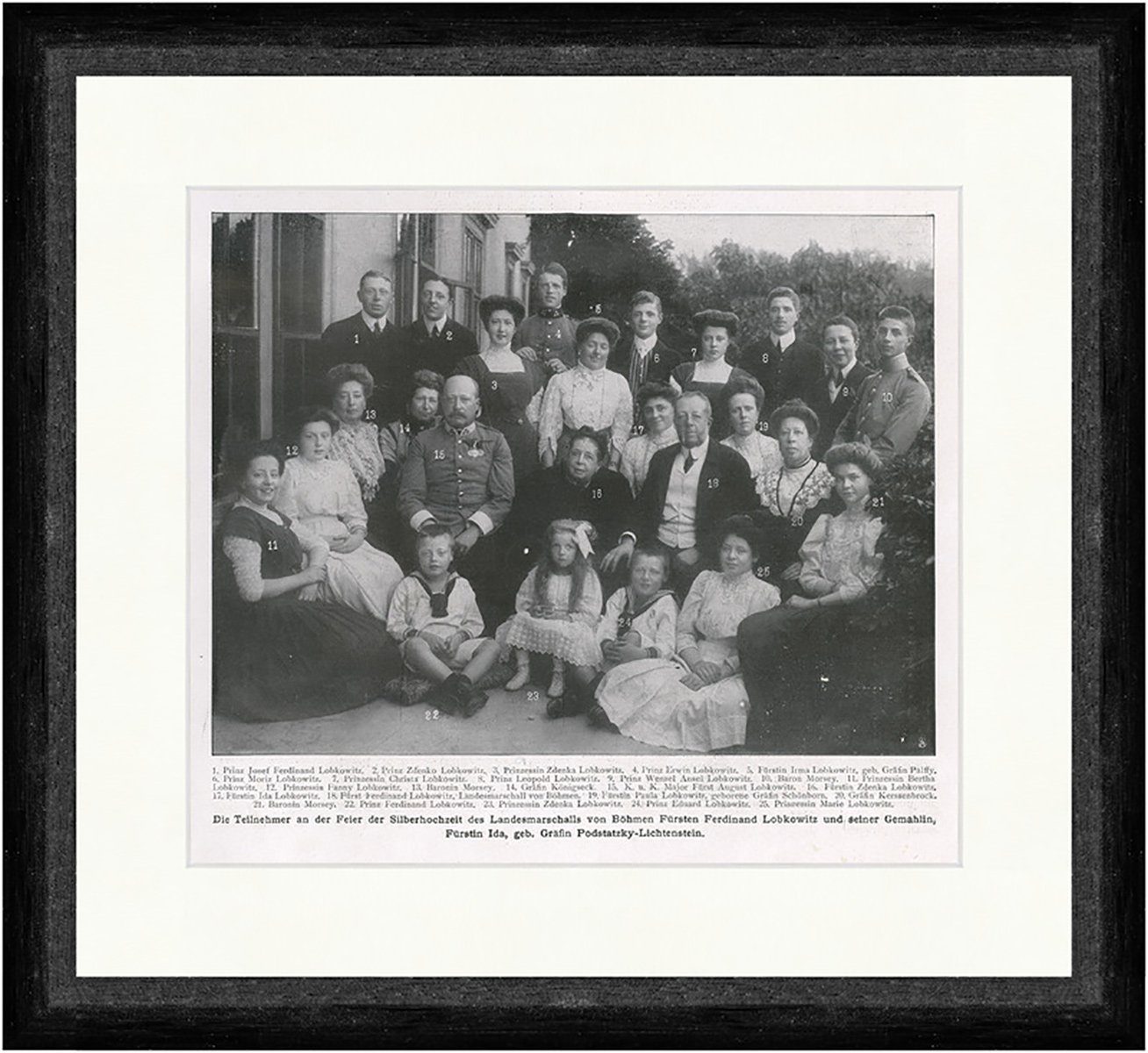 BillerAntik Kunstdruck Silberhochzeit von Ferdinand Lobkowitz 1908 Böhmen Adel F_Vintage 0006, (1 St)
