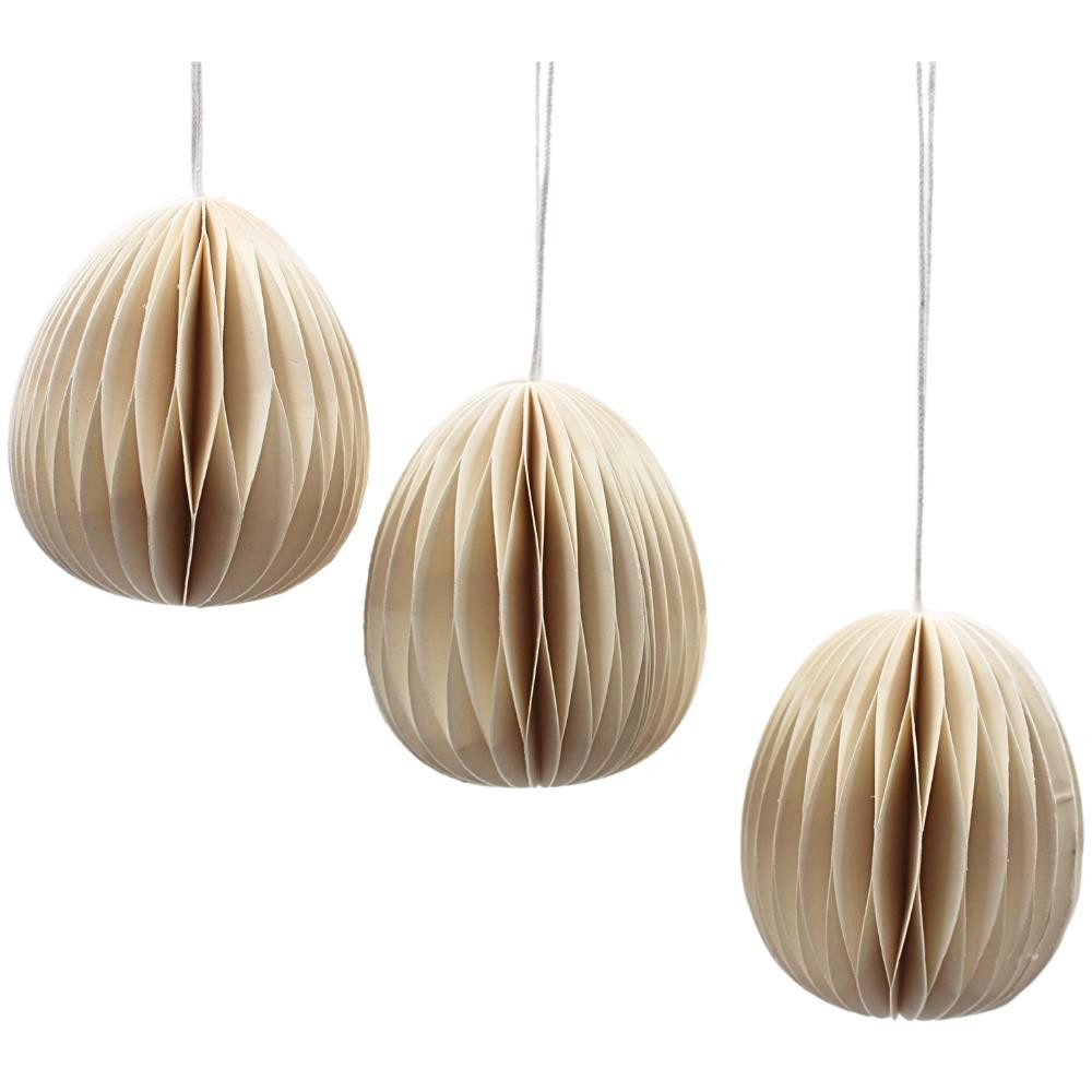 Dekohelden24 Dekofigur Honeycombs in verschiedenen Größen (Deko-Set, 3 St., Wabeneffekt), Hergestellt aus Seidenpapier, magnetisch