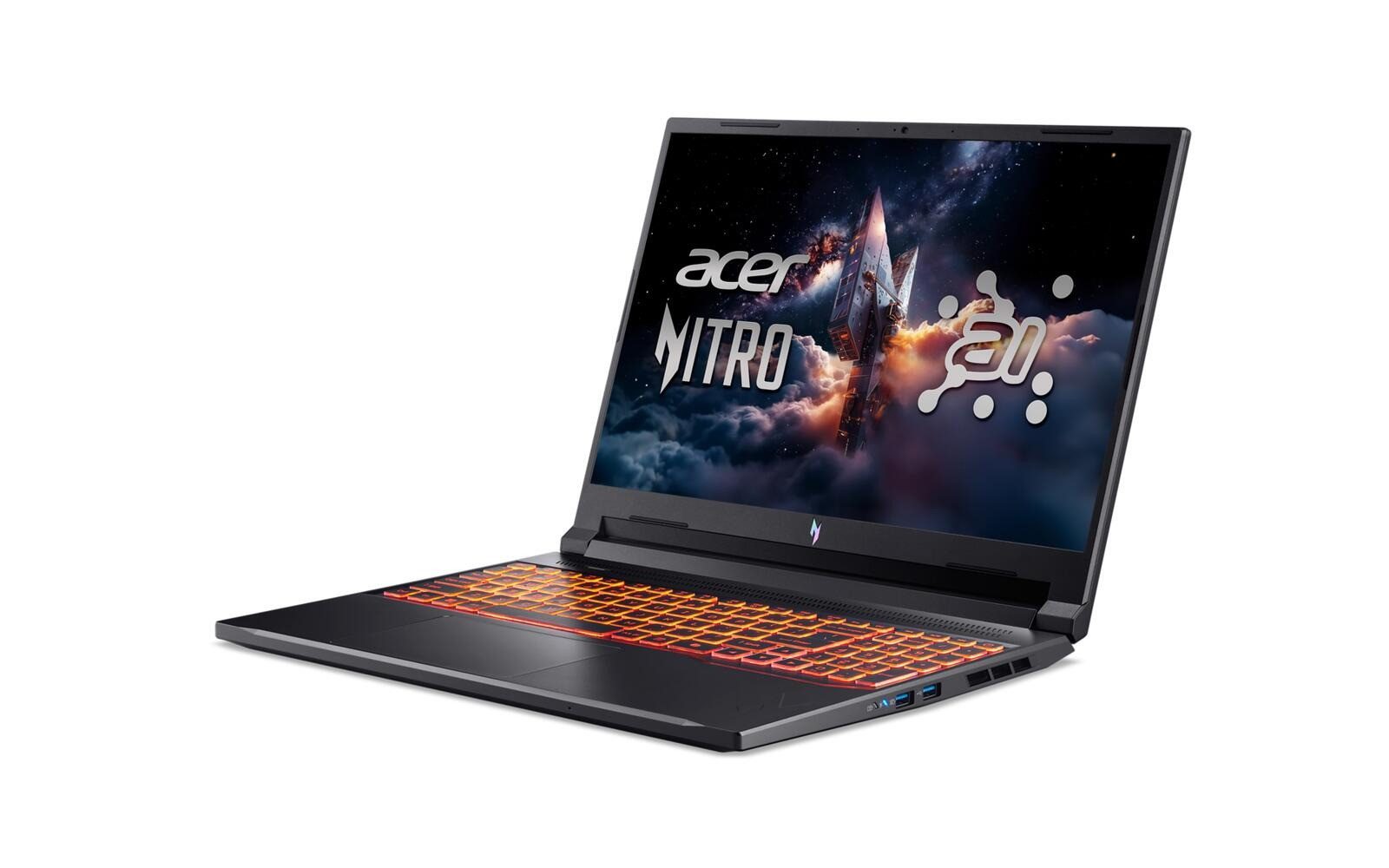 Acer Nitro V16 Gaming Laptop Ryzen 7 5,1 GHz RTX 5070 16GB Gaming-Notebook (40,6 cm/16 Zoll, AMD Ryzen 7 260, GeForce RTX 5070, 16 GB, 1000 GB SSD, 180 Hz, USB 4.0, RJ45 LAN)