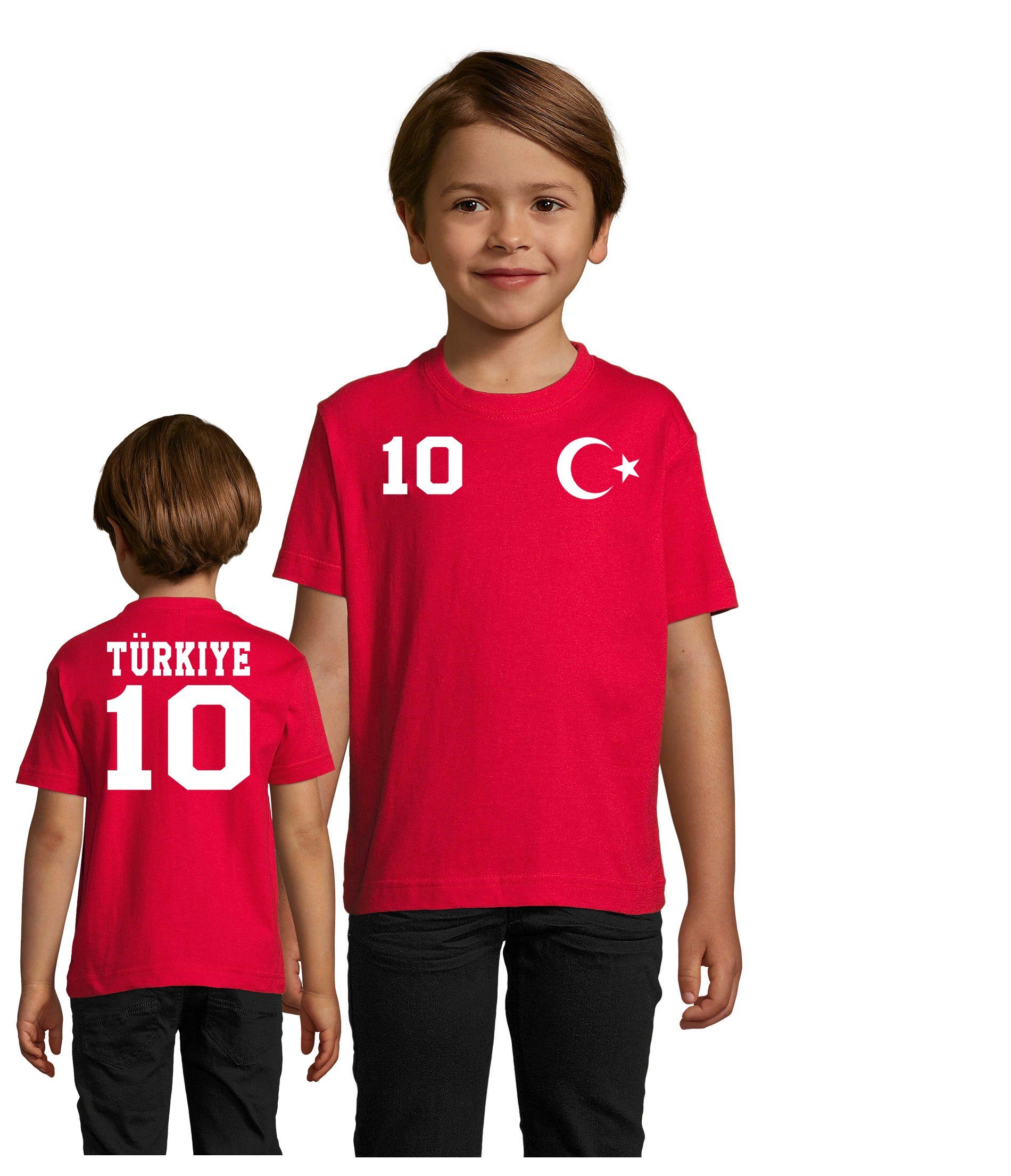 T-Shirt EM Türkiye Blondie Türkei Brownie Trikot Sport Turkey Kinder Fußball WM Meister &