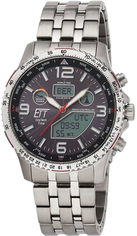 ETT Funkchronograph Professional World Timer, EGT-11572-21M, Solar