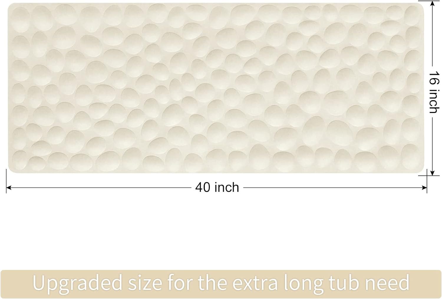 Refined Living Duschmatte Badewannenmatte rutschfest, Antirutschmatte für Badewanne, Badematte, 100% BPA-frei, schimmelresistent & maschinenwaschbar, [80x40]cm, – Bild 5 von 5