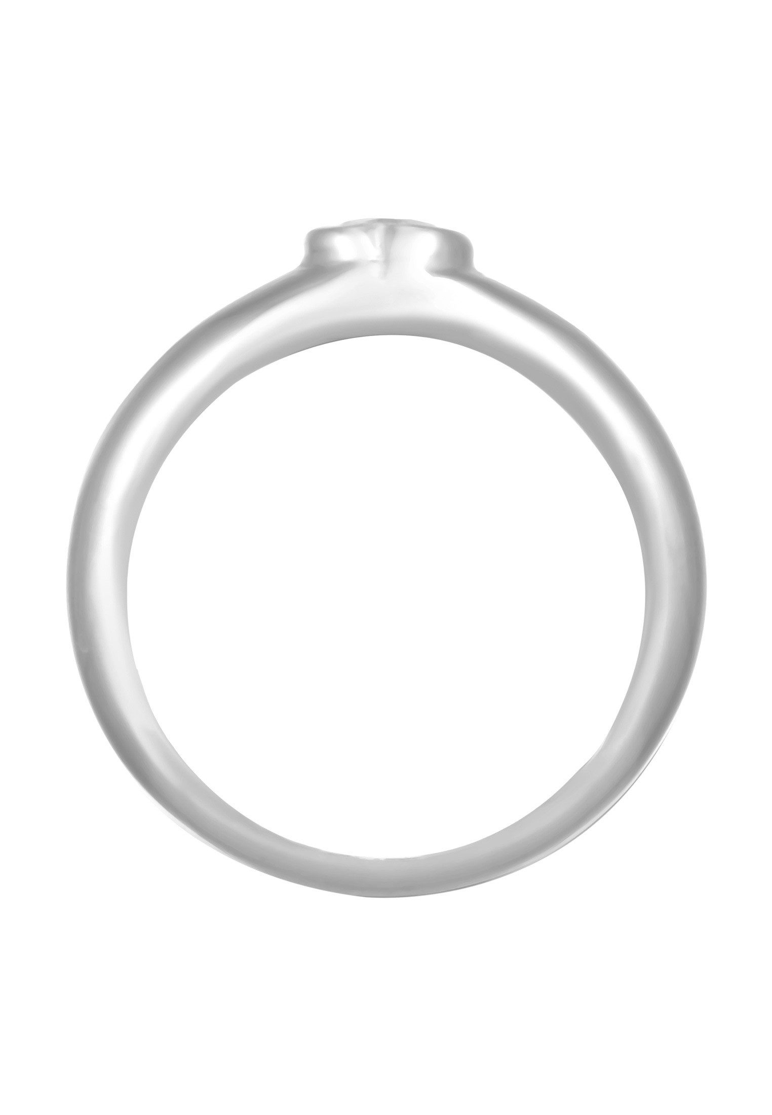 Elli Siegelring Zirkonia Herz Bandring Liebe 925 Silber vergoldet