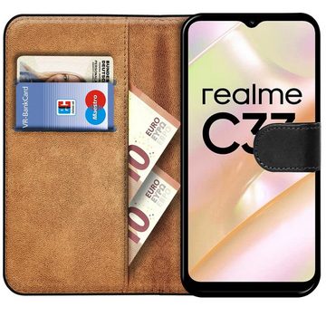 CoolGadget Handyhülle Book Case Handy Tasche für Realme C33 6,5 Zoll, Hülle Klapphülle Flip Cover für Realme C33 Schutzhülle stoßfest