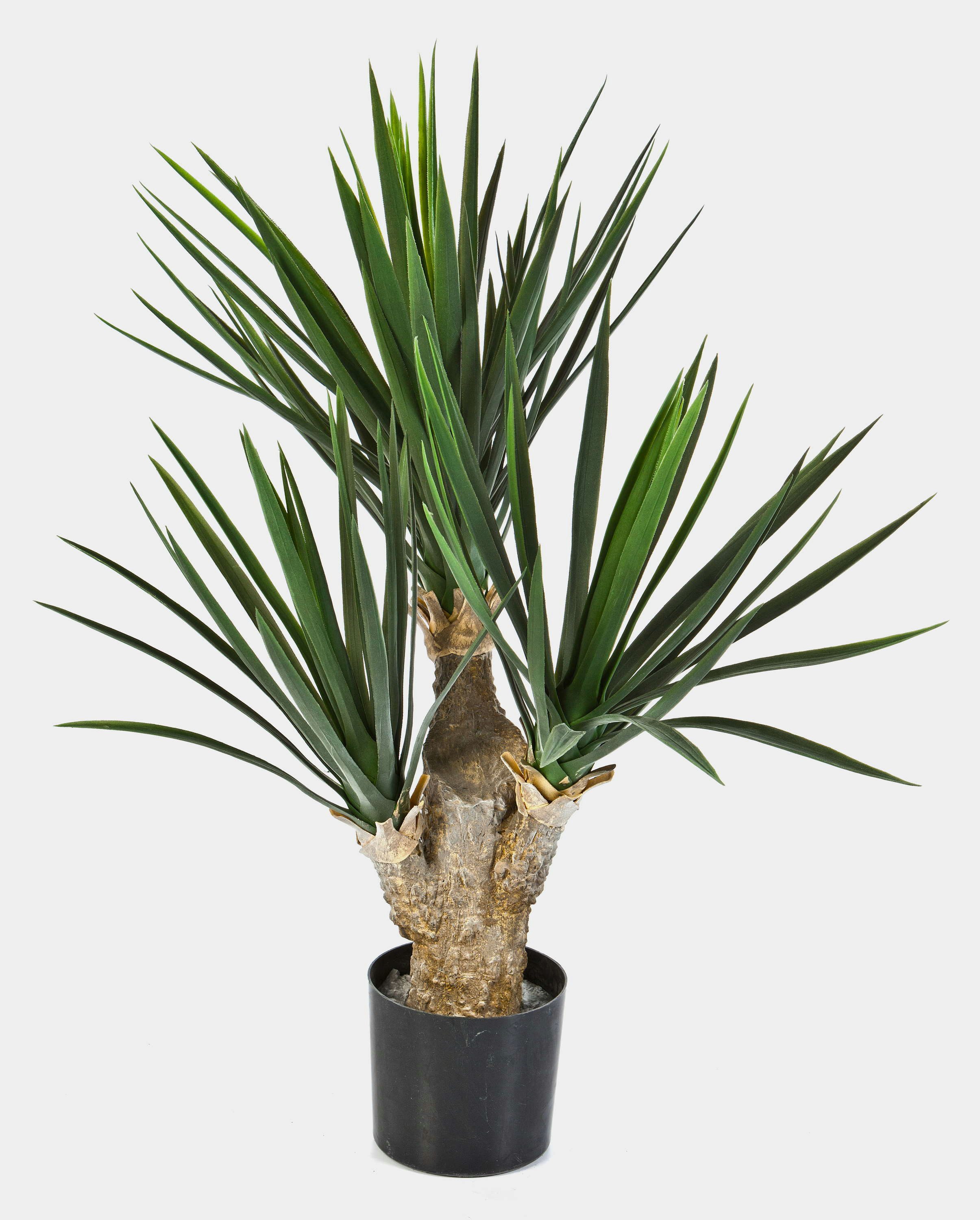Kunstpalme Künstlicher Yucca Busch, 107 Blätter, Deluxe, 70cm - Kunstbusch Yucca (Yucca gloriosa), artplants, Höhe 70.0 cm
