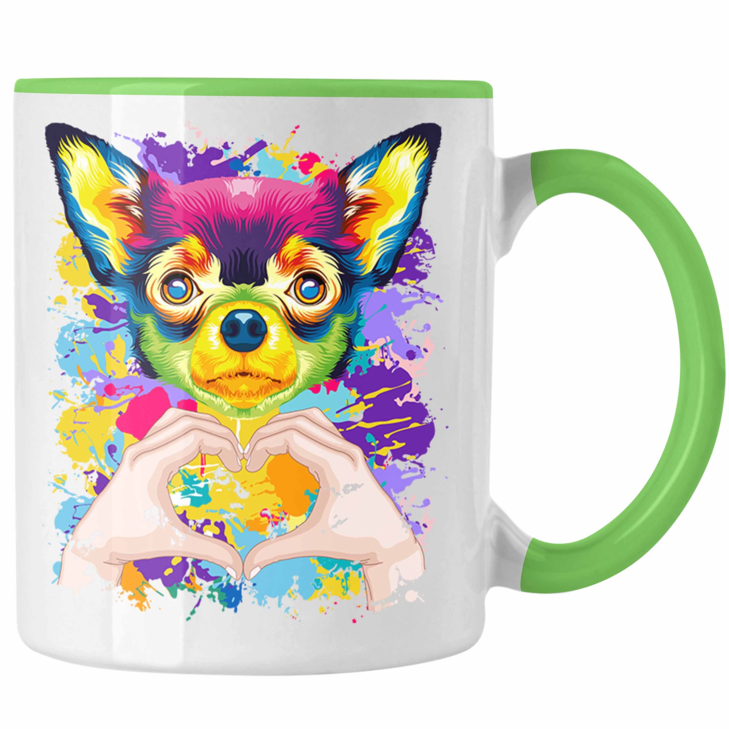Trendation Tasse Chihuahua Besitzer Farbe Love Tasse Geschenk Lustiger Spruch Geschenki Grün
