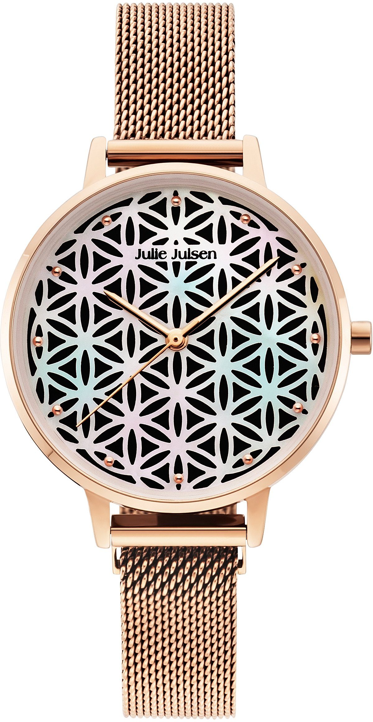 Julie Julsen Quarzuhr Atraction Flower of Life Rosé, JJW1009RGME