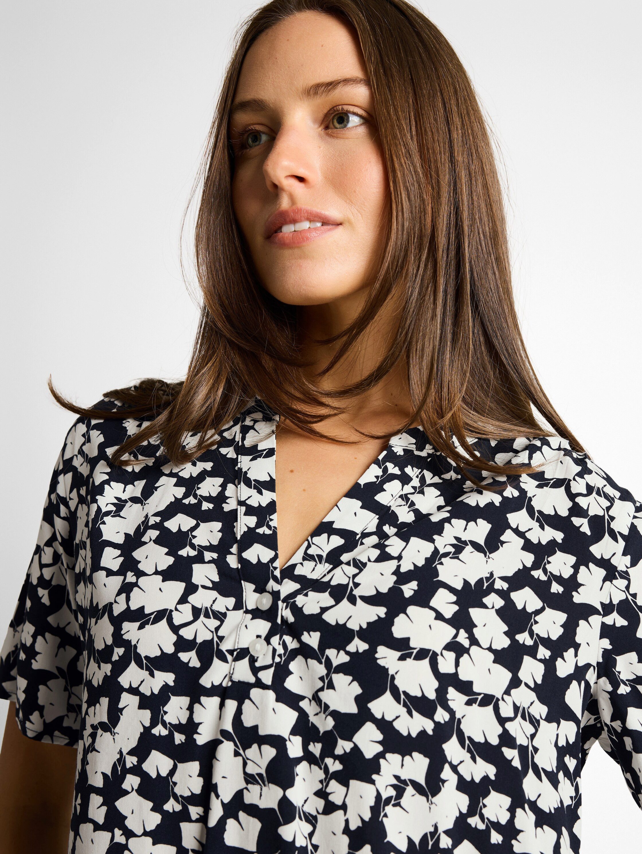 TOM TAILOR Klassische Bluse Regular mit All-Over Print