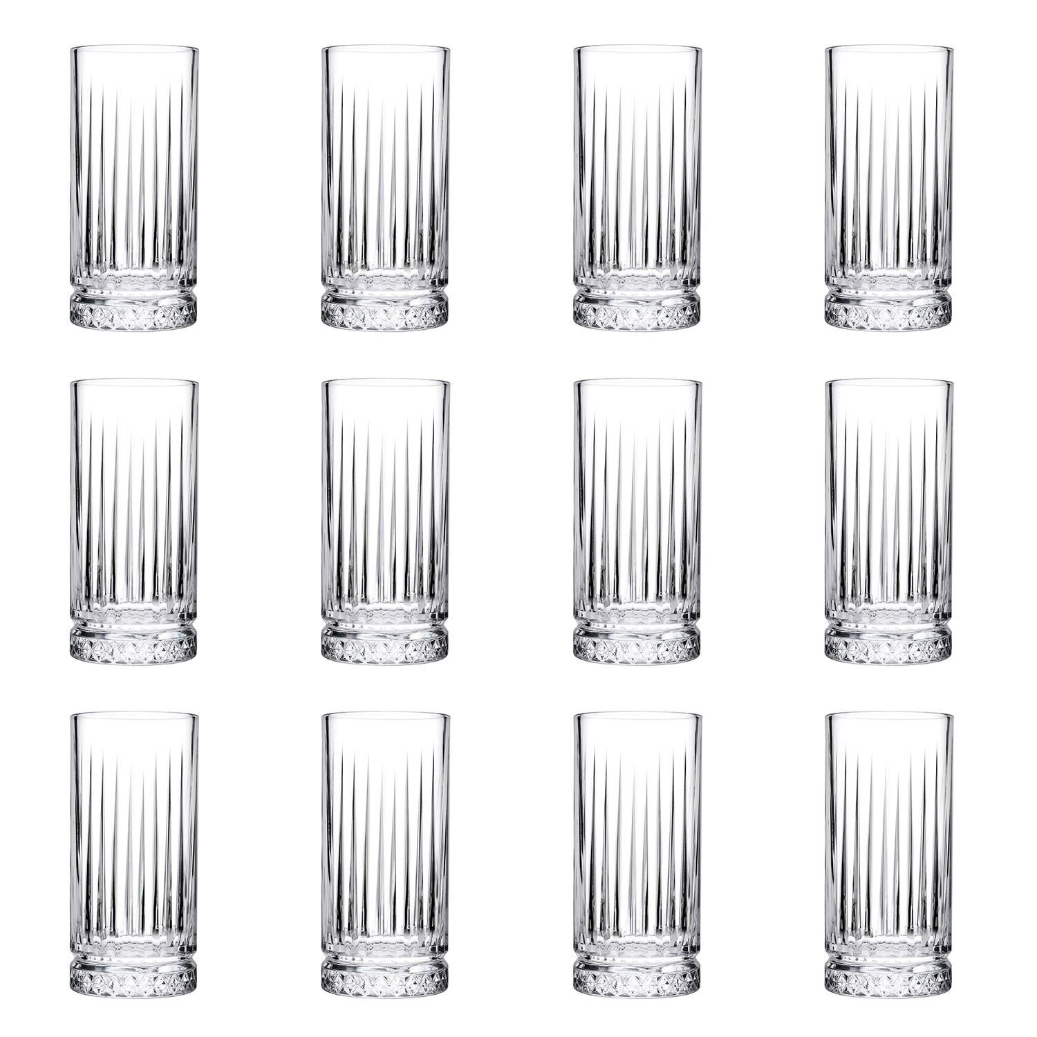 WAS Cocktailglas Longdrinkgläser, Trinkgläser 12er-Set - Elysia, 445 ml