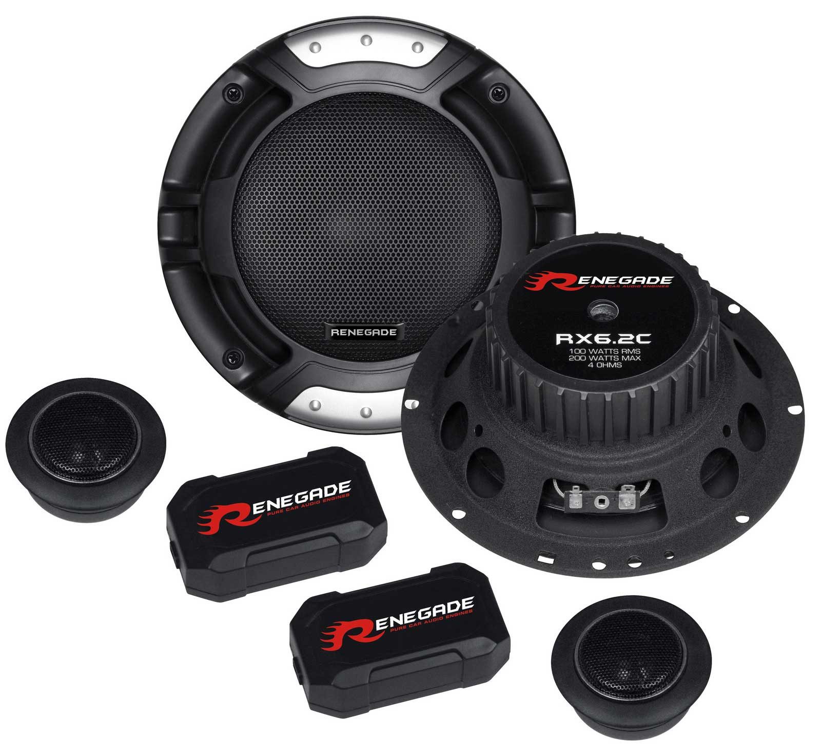 Renegade RX 6.2c 16,5cm Kompo-System Auto-Lautsprecher (100 W, 16 cm)