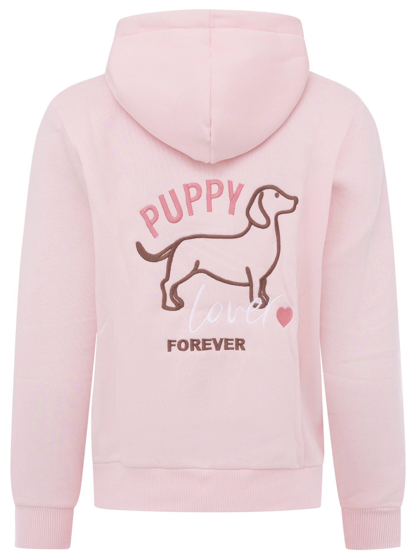 Zwillingsherz Sweatjacke "Puppy Lover Forever" Kapuze, Langarm, Reißverschluss, modisch, Kordelzug – Bild 5 von 5