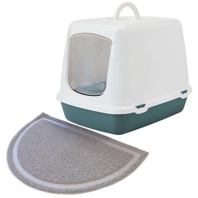 PETGARD Katzentoilette “Starterpaket Katzentoilette Haubentoilette OSCAR”, mit Vorlegematte und Streuschaufel