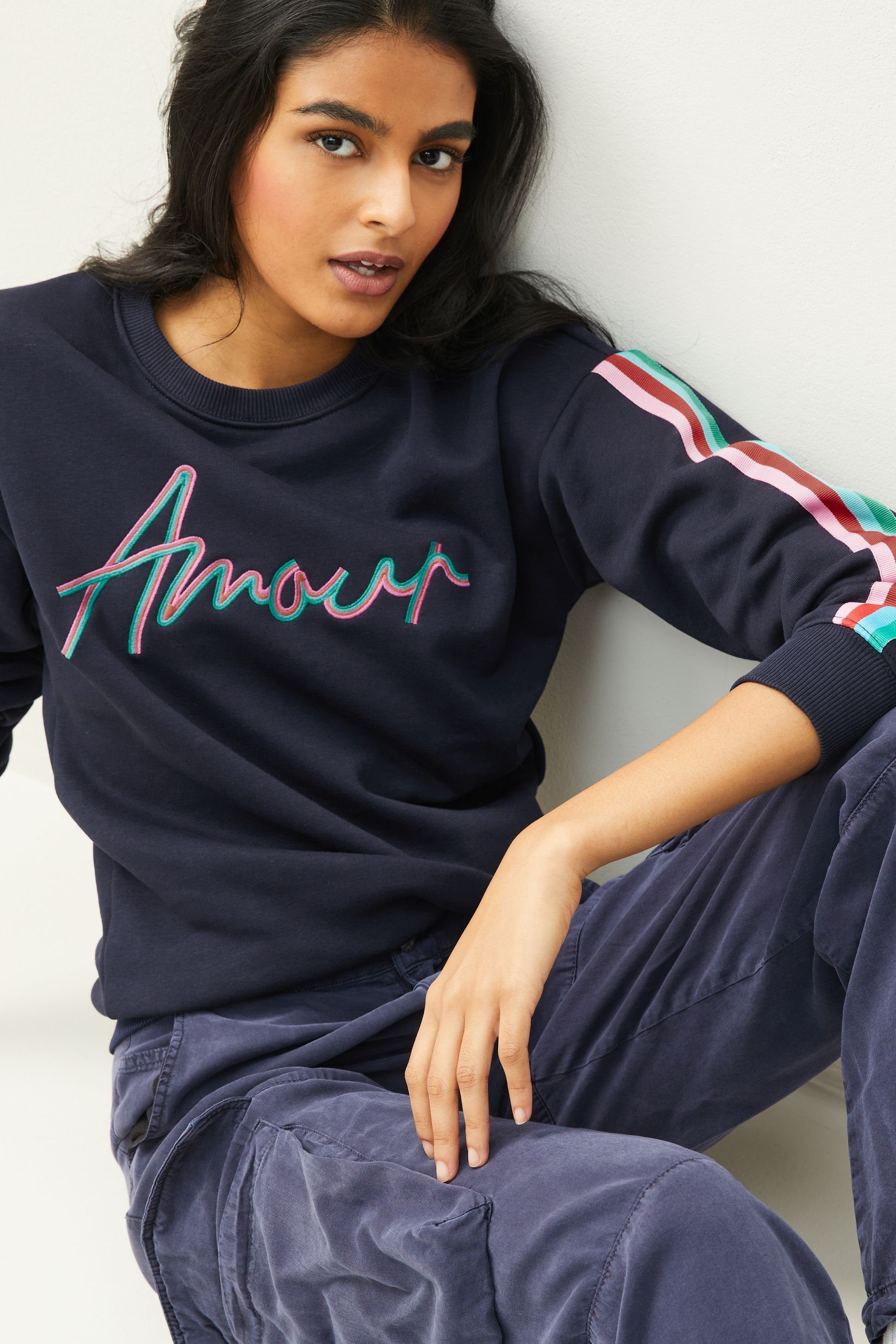 bunten Sweatshirt Farben in Sweatshirt (1-tlg) Next Amour