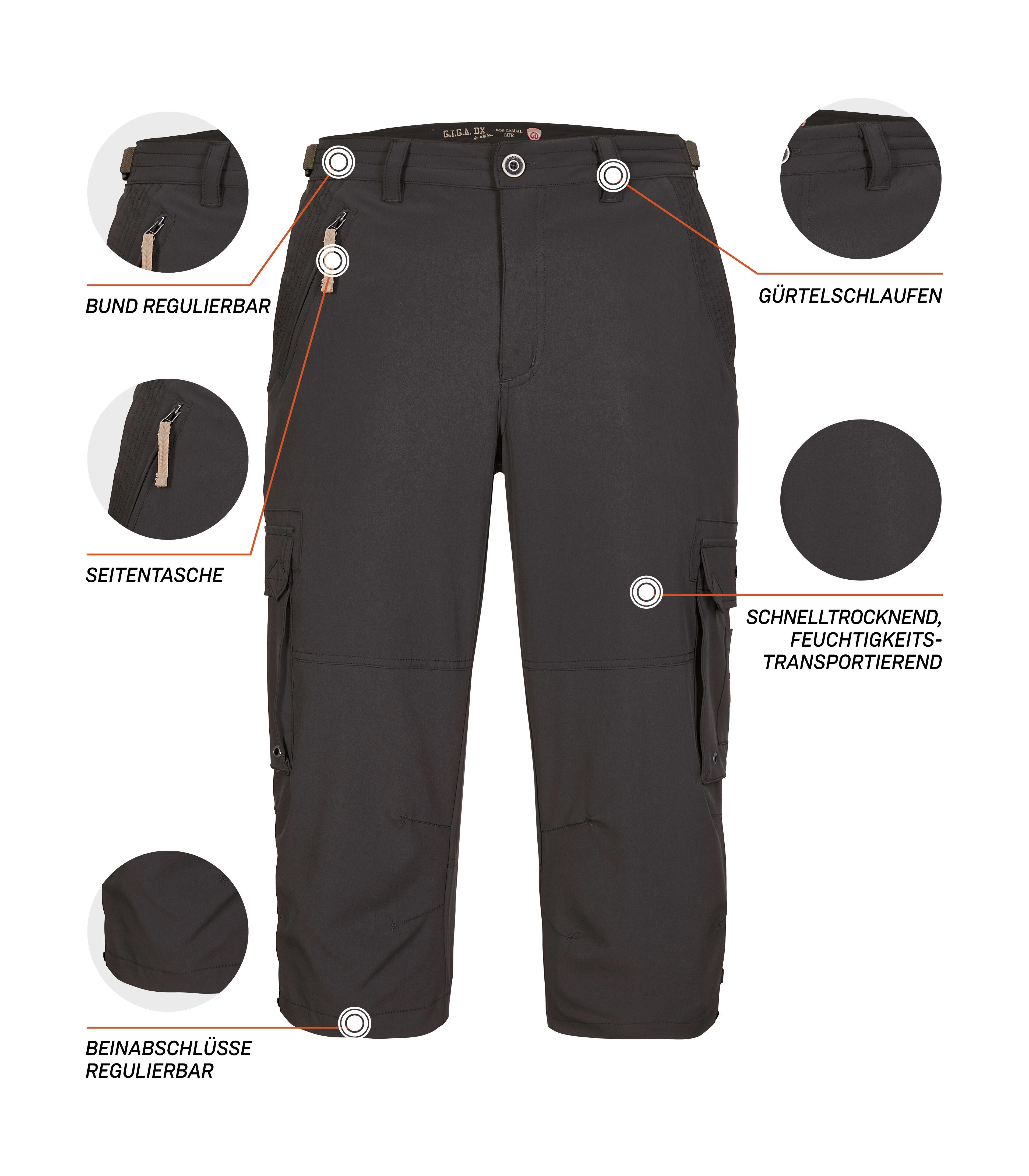 G.I.G.A. DX by killtec 3/4-Hose GS 35 MN PNTS Leichte, schnelltrocknende 3/4 Hose mit verstellbarem Bund und Taschen