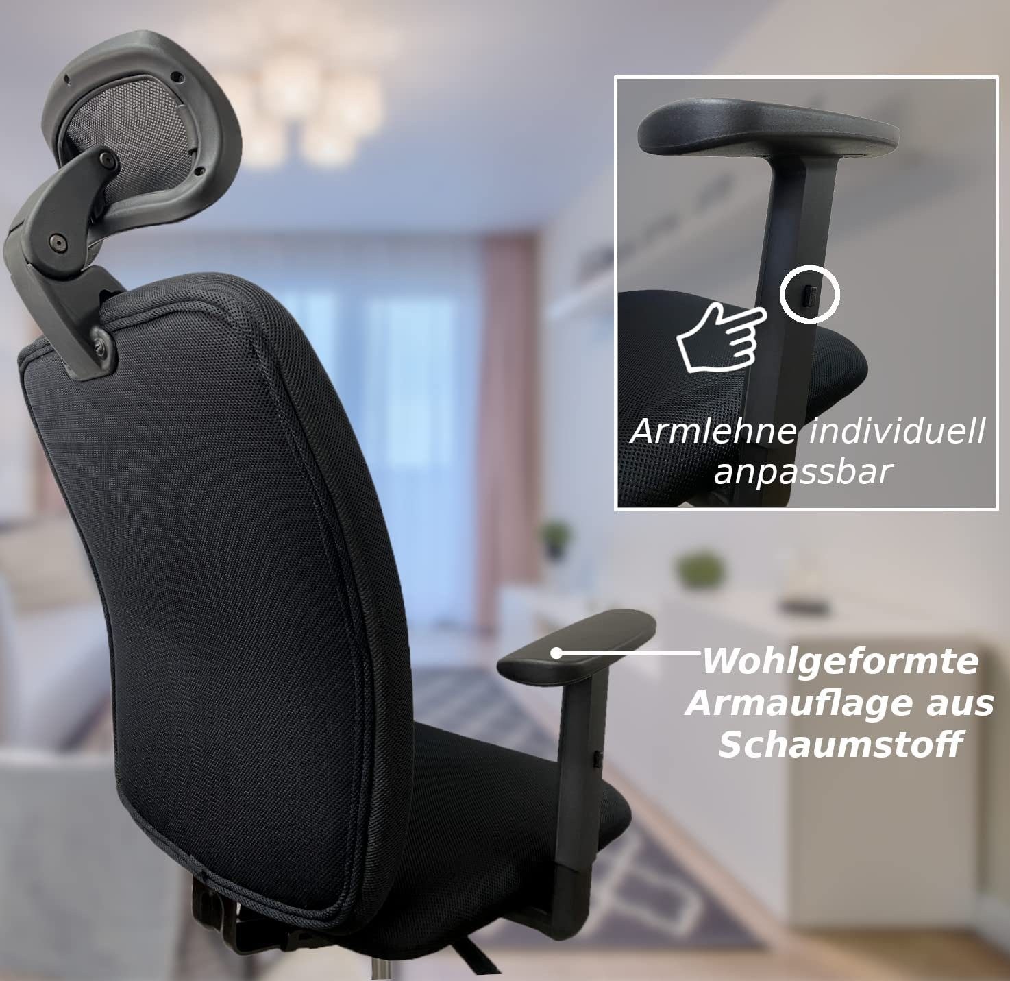 Schreibtischstuhl, Ergonomischer Germany Computerstuhl, Bürostuhl Bürostuhl, Drehstuhl LMG