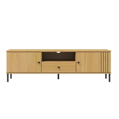 Woodroom TV-Board Sevilla, Kiefer massiv eichefarbig lackiert, BxHxT 158x47x40 cm