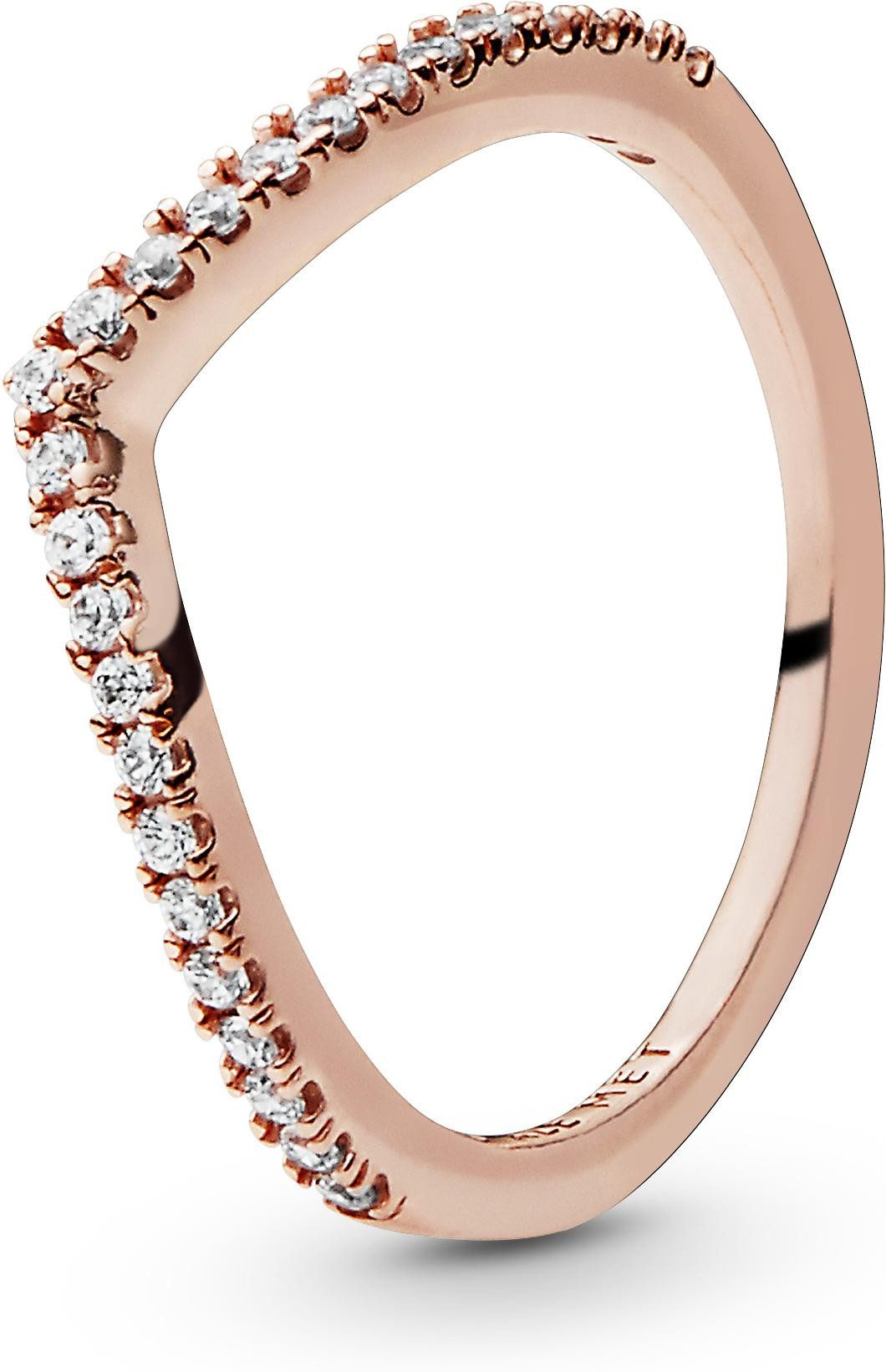 Pandora Fingerring Pandora Funkelnder Wishbone Ring 186316CZ Damenring günstig online kaufen