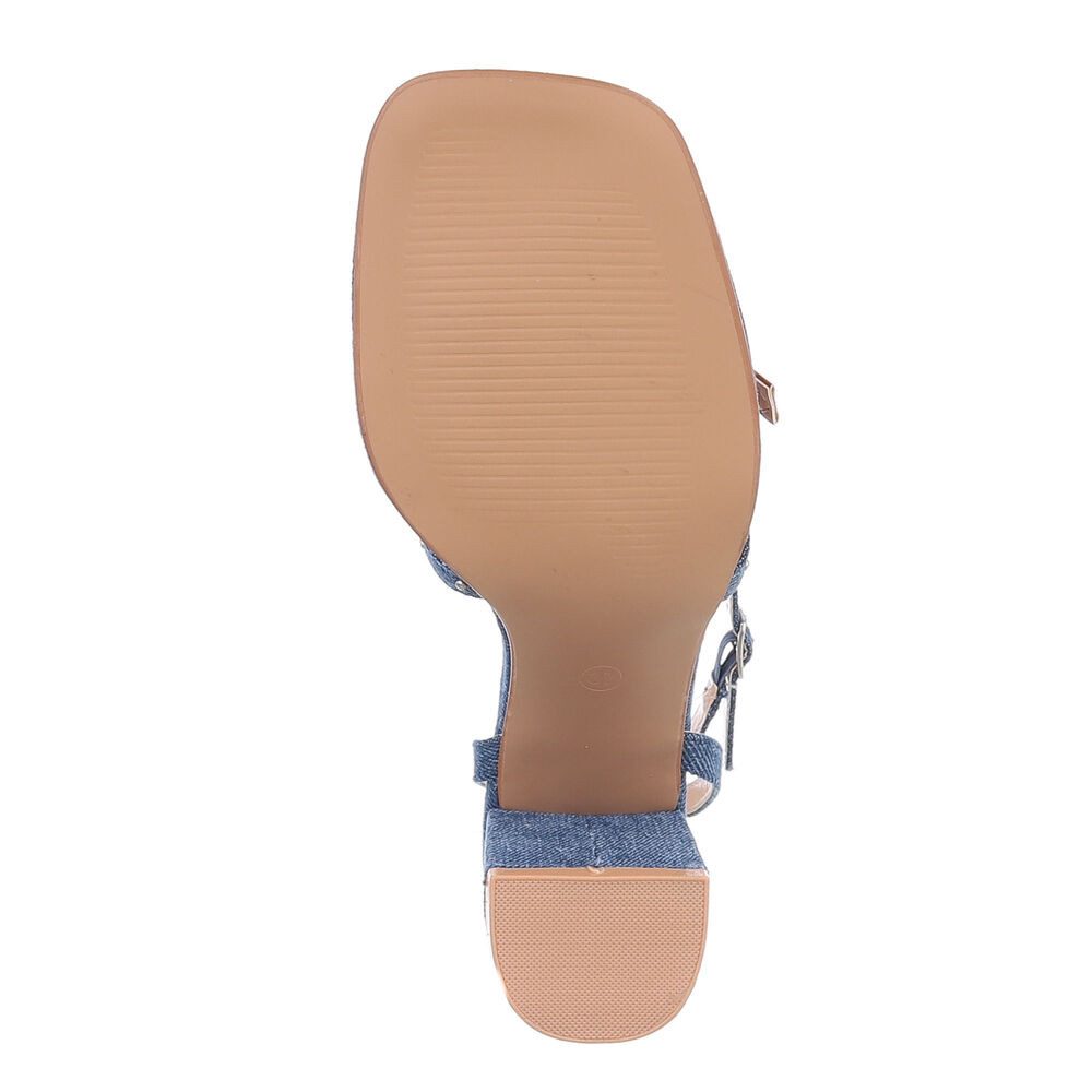 Ital-Design Damen Elegant Sandalette (86345207) Blockabsatz Sandalen & Sandaletten in Blau