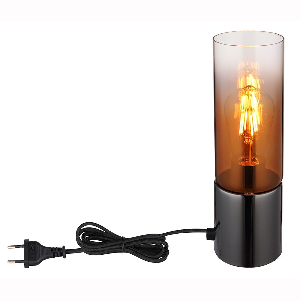 GLOBO LIGHTING Tischleuchte, Leuchtmittel nicht inklusive, Tischleuchte Tischlampe Schlafzimmerlampe 1 flammig kupferfarben