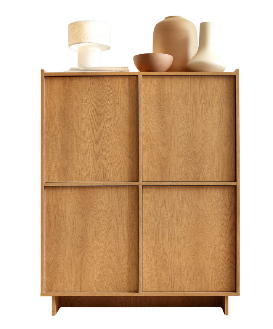 Compleo Kommode mit 4 Türen, Hochkommode japandi KELLOS, Minimalistisches Design