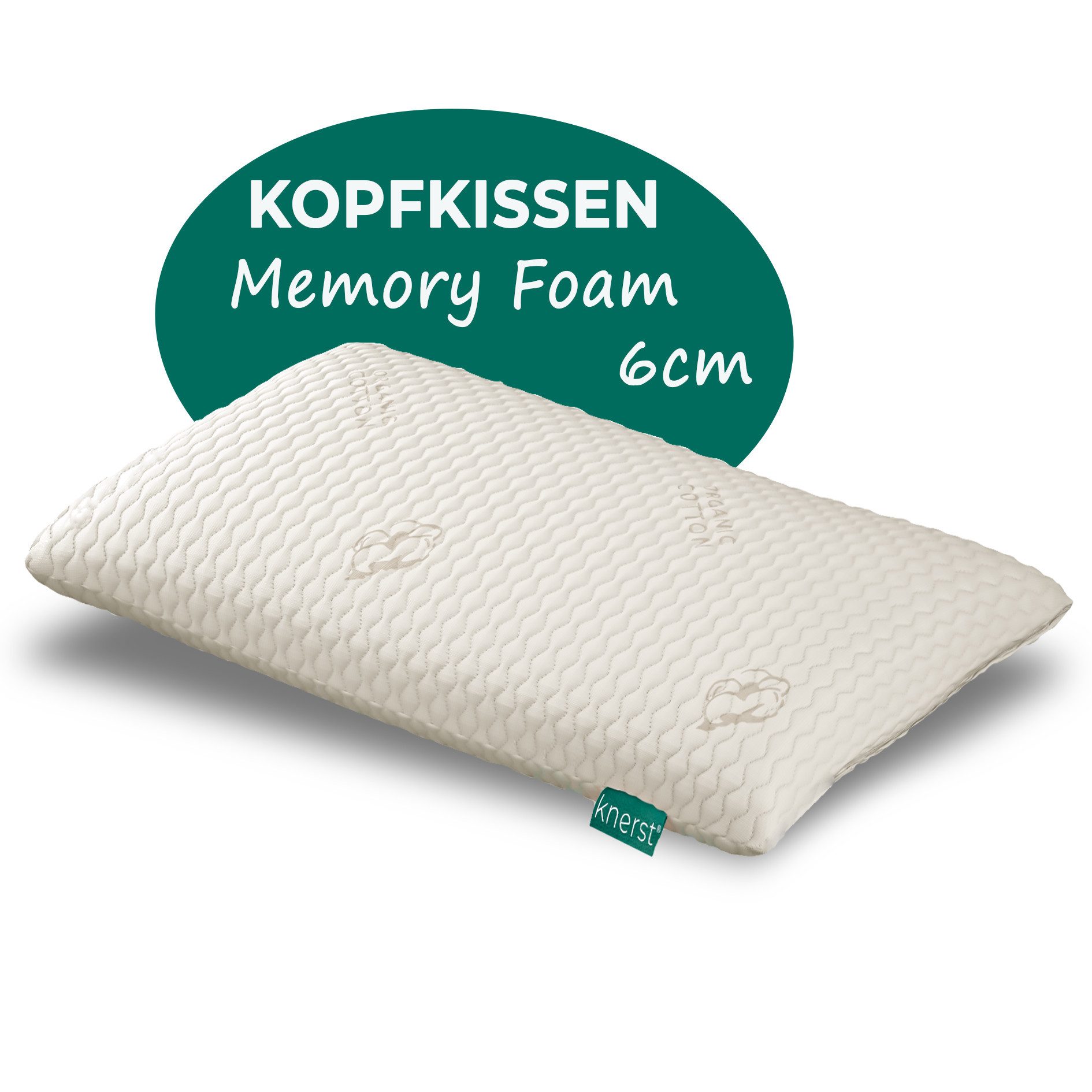 Nackenstützkissen Memory Foam Подушки, KNERST, Füllung: 100% CosyPUR Gelschaum, Подушки für ultimativen Komfort in jeder Schlafposition