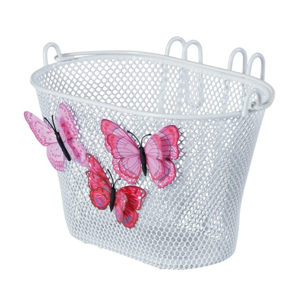 Basil Fahrradkorb Vorderrad-Kinderkorb Jasmin Schmetterling, 20x28x19cm, engmaschig