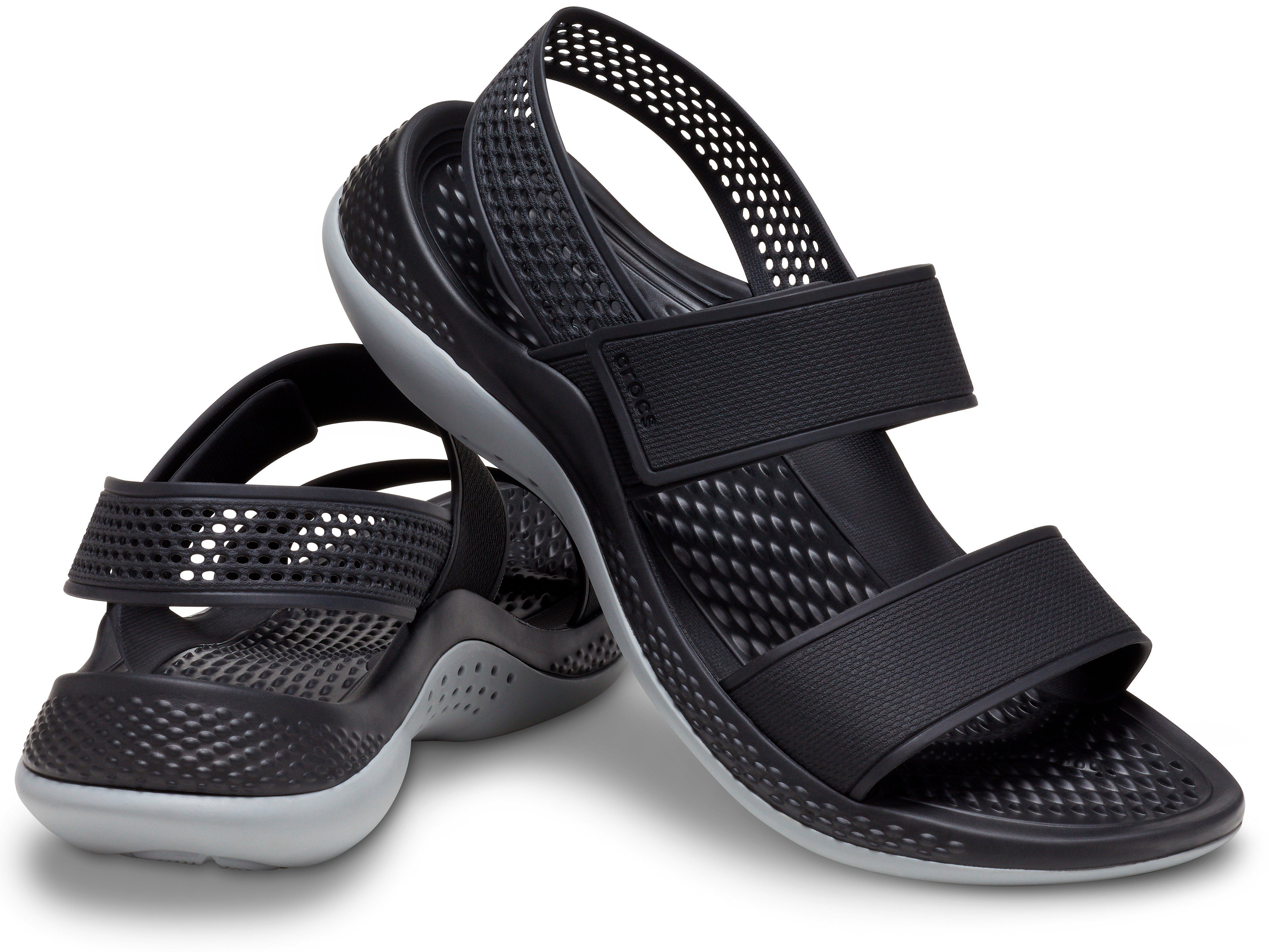 mit flexibler schwarz-grau 360 Laufsohle LiteRide Sandale Sandal Crocs