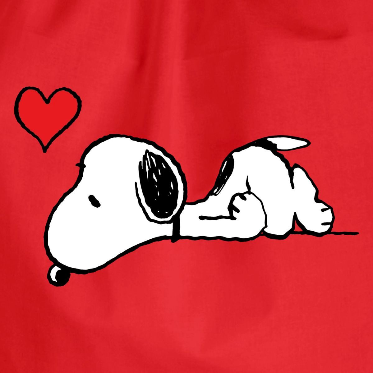 Spreadshirt Turnbeutel Peanuts Snoopy Liebe Herz Love Turnbeutel (1-tlg)