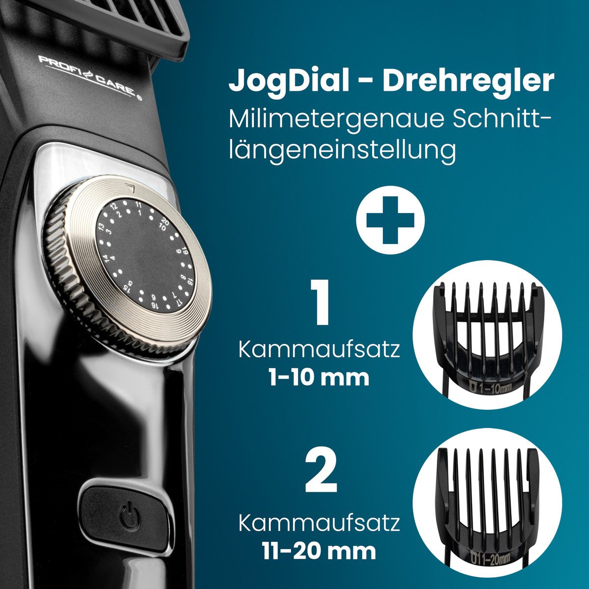 ProfiCare Haar- und Bartschneider PC-HSM/R 3131, Haarschneidemaschine 1-20mm, Keramik-Scherkopf