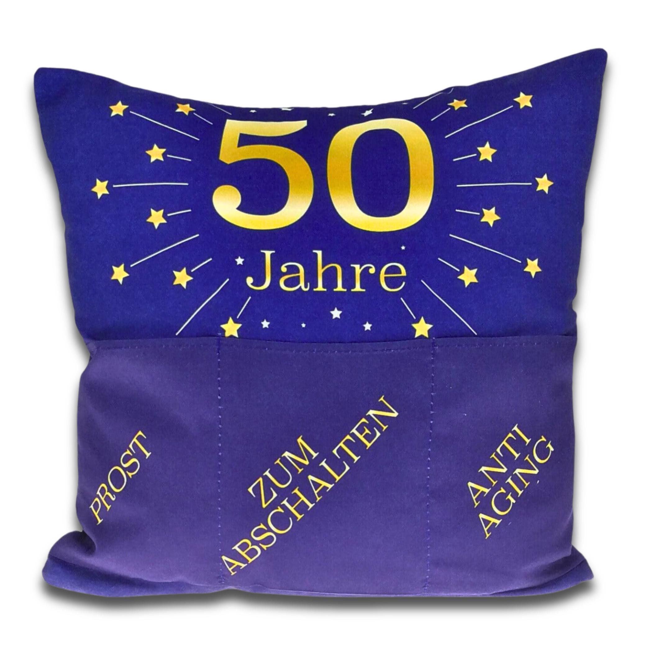 Bada Bing Dekokissen Kissen zum 50sten Geburtstag mit Taschen zum befüllen günstig online kaufen