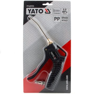 Yato Druckluftwerkzeug Ausblaspistole mit Verlängerung 9,5 cm YT-23731, (Set)