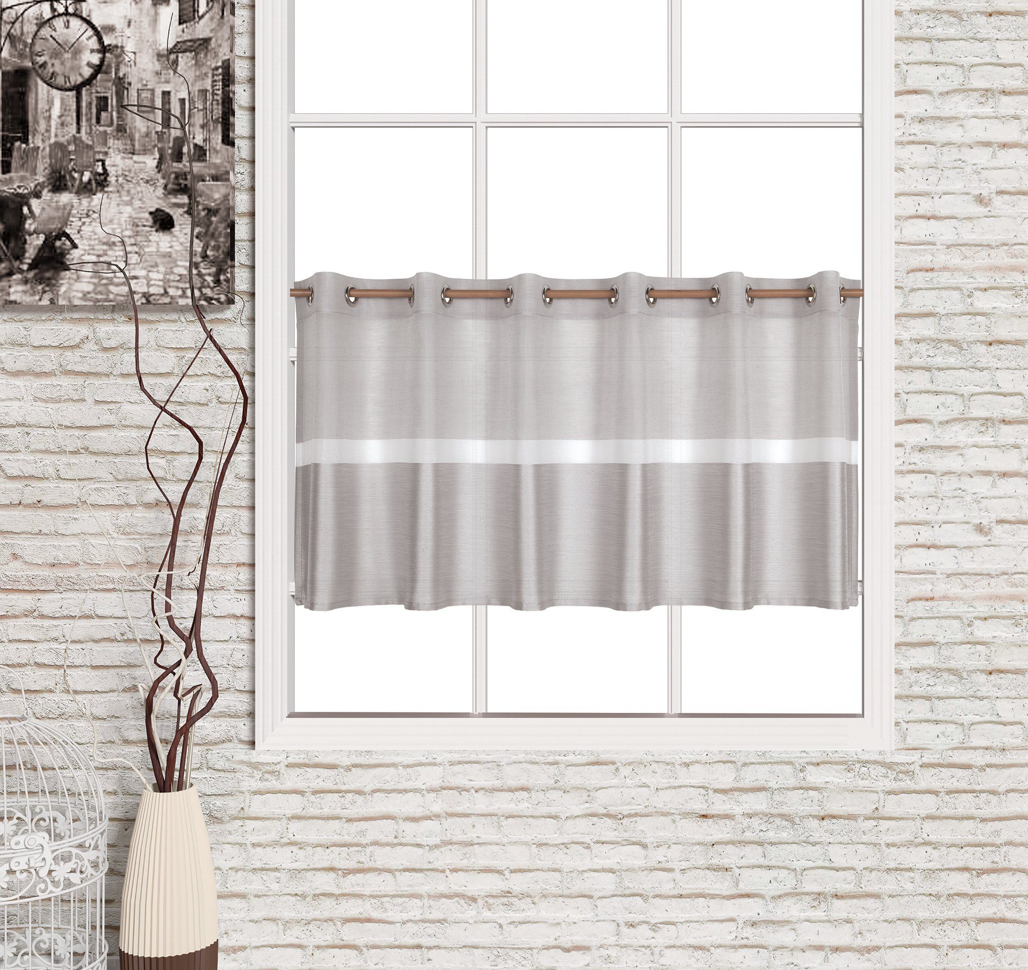 Scheibengardine Scheibengardine Osengardine Bistrogardine Kuchengardine 2248 05 Batist Halbtransparent Grau Silber 50x140 Cm Experience Osen 1 Stuck Passend Zu 2247 Online Kaufen Otto