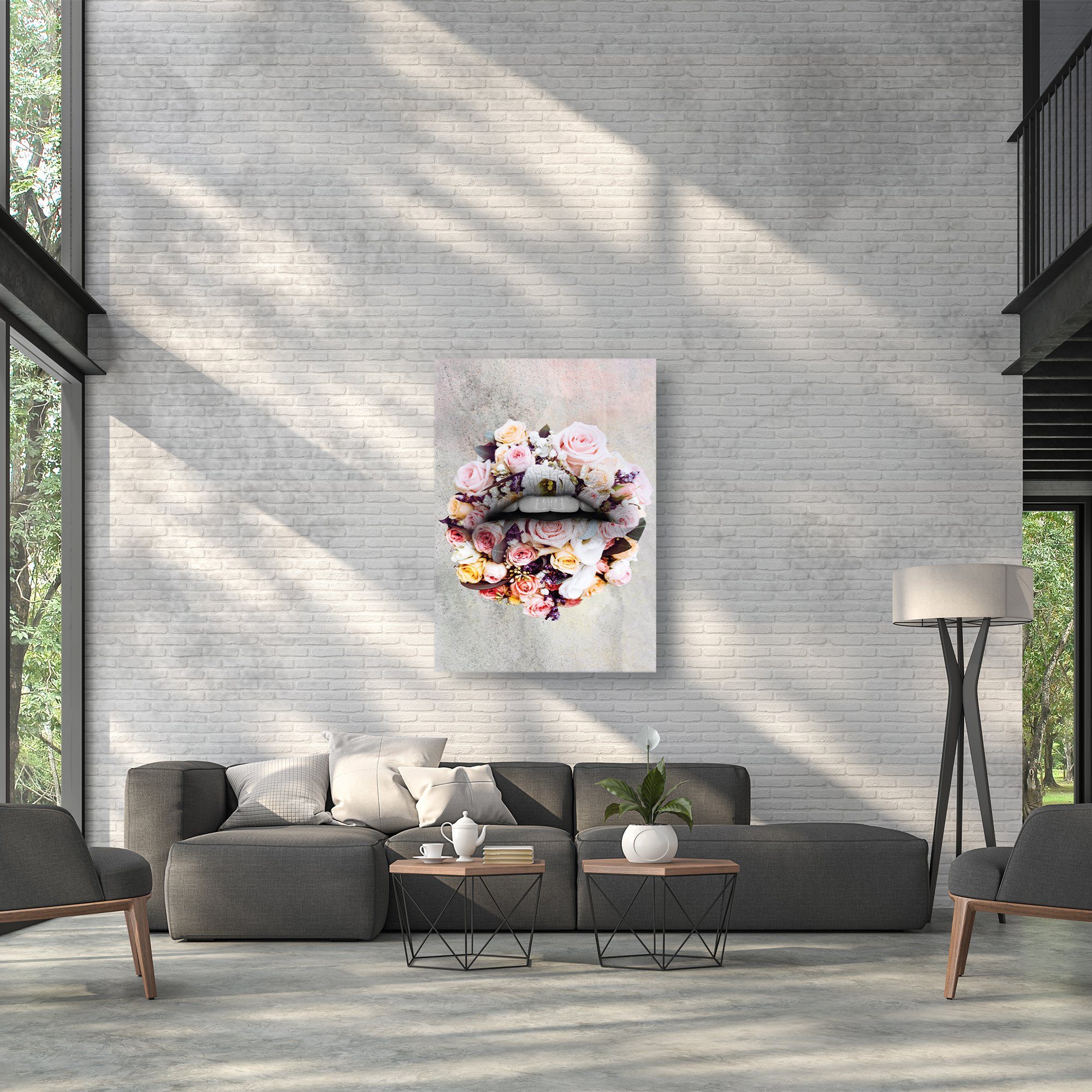 ArtMind XXL-Wandbild BLUMEN - LIPPEN, Premium günstig online kaufen