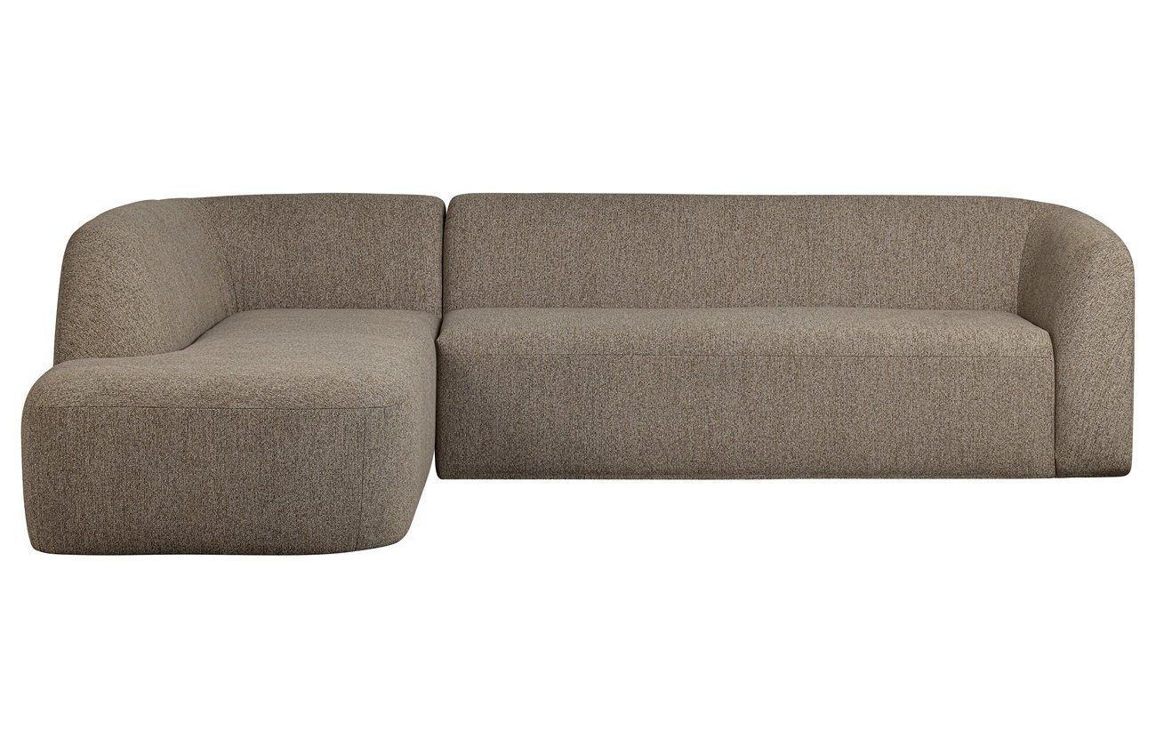 freistellbar Melange, Ecksofa Light - Chenille - Links Sloping Ecksofa Brown BePureHome